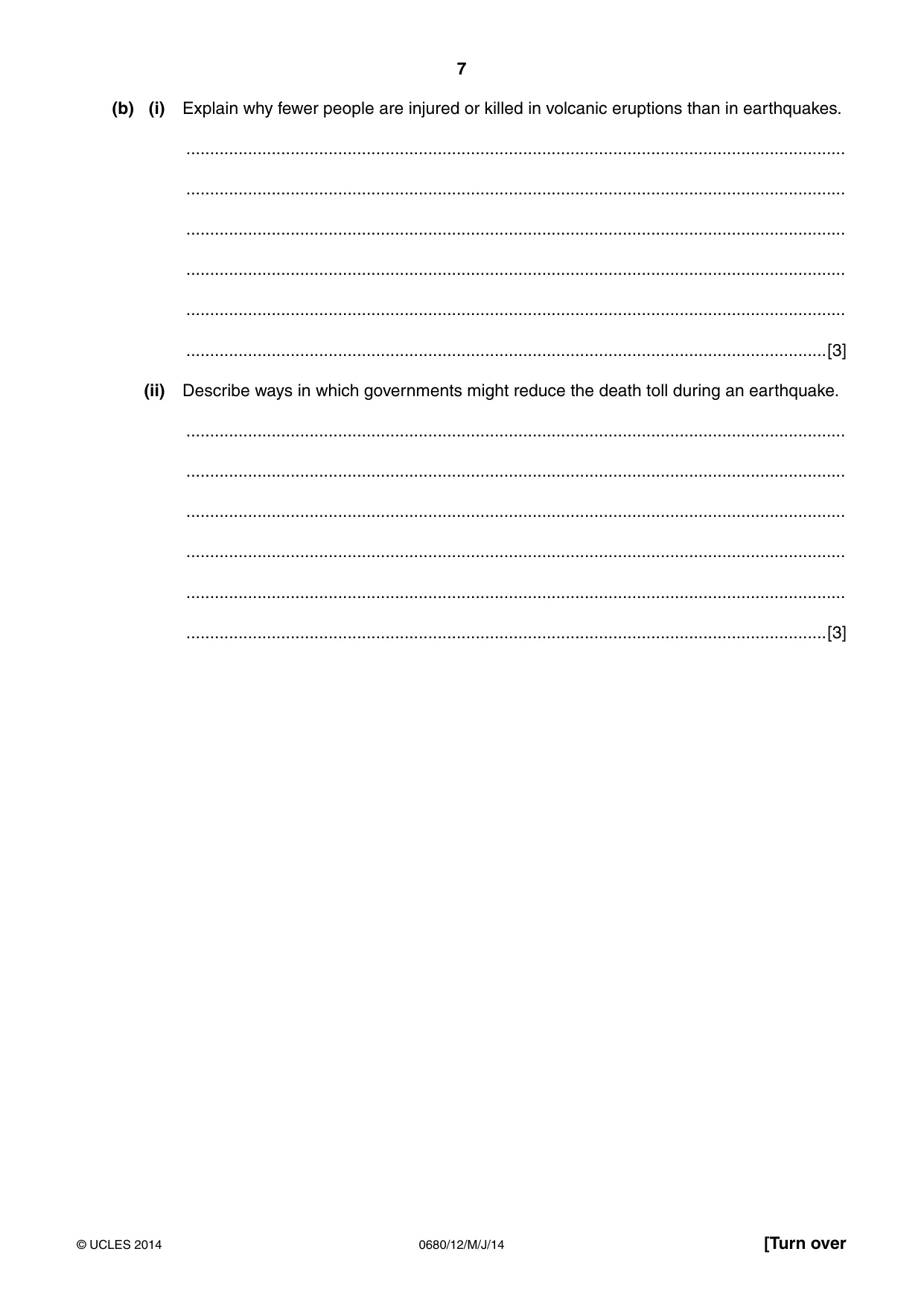 Cambridge IGCSE Environmental Management 0680 2014 May/June Paper 1 · Variant 2 question paper, page 7 of 16