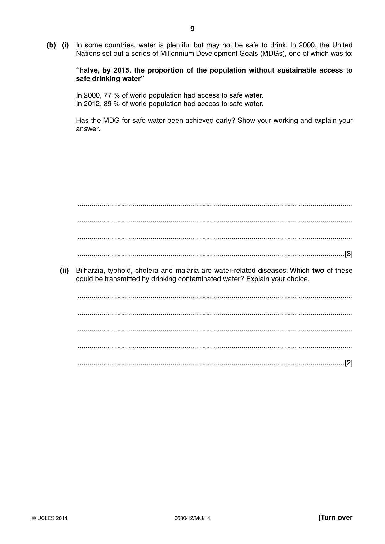 Cambridge IGCSE Environmental Management 0680 2014 May/June Paper 1 · Variant 2 question paper, page 9 of 16