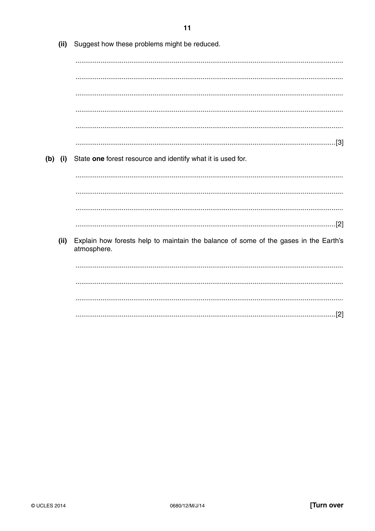 Cambridge IGCSE Environmental Management 0680 2014 May/June Paper 1 · Variant 2 question paper, page 11 of 16