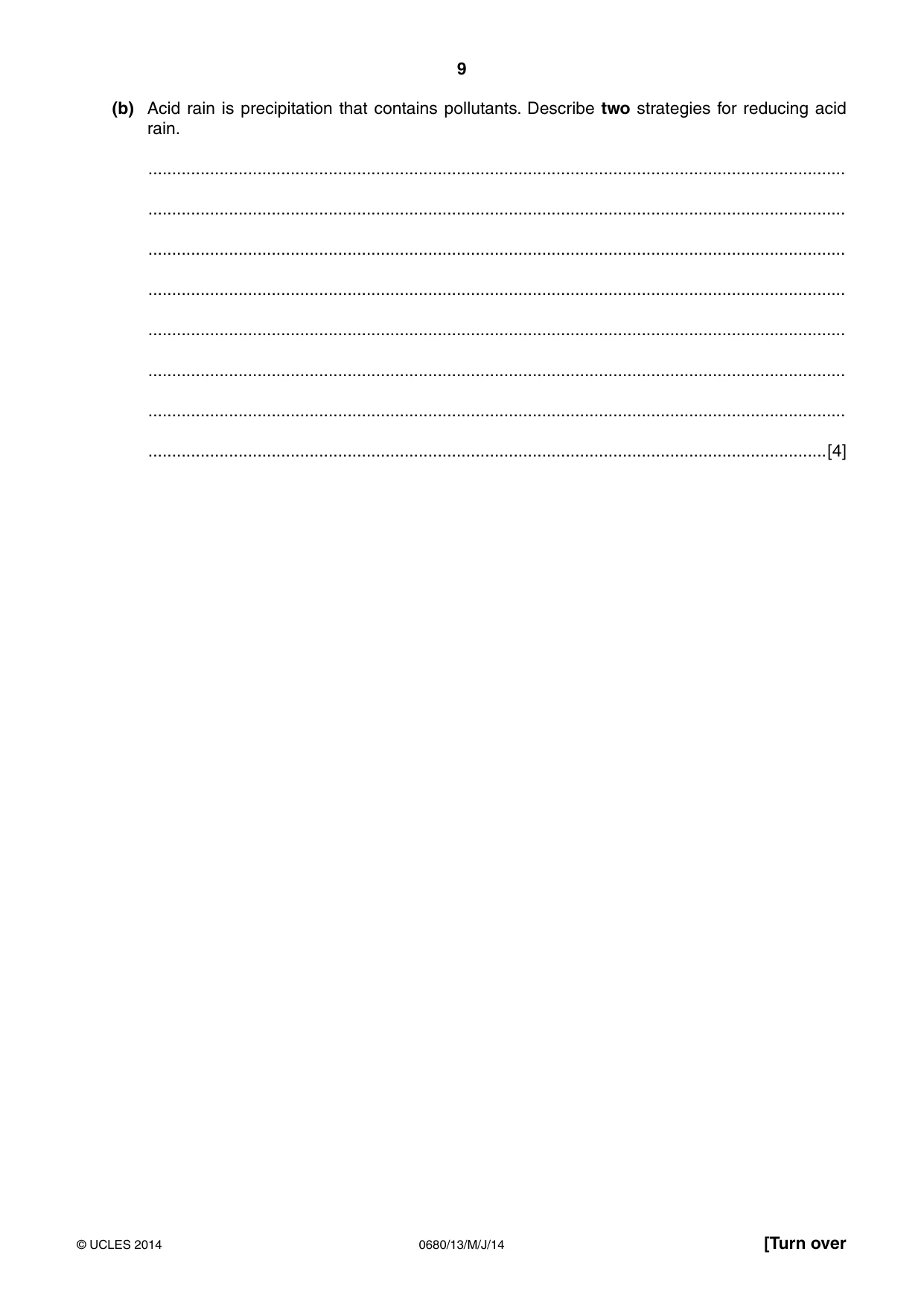 Cambridge IGCSE Environmental Management 0680 2014 May/June Paper 1 · Variant 3 question paper, page 9 of 16
