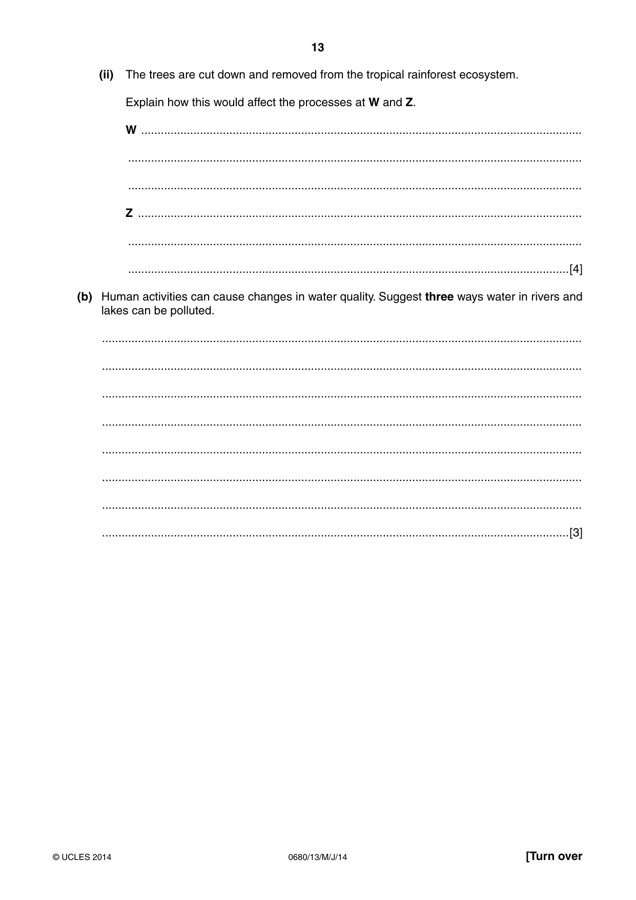 Cambridge IGCSE Environmental Management 0680 2014 May/June Paper 1 · Variant 3 question paper, page 13 of 16
