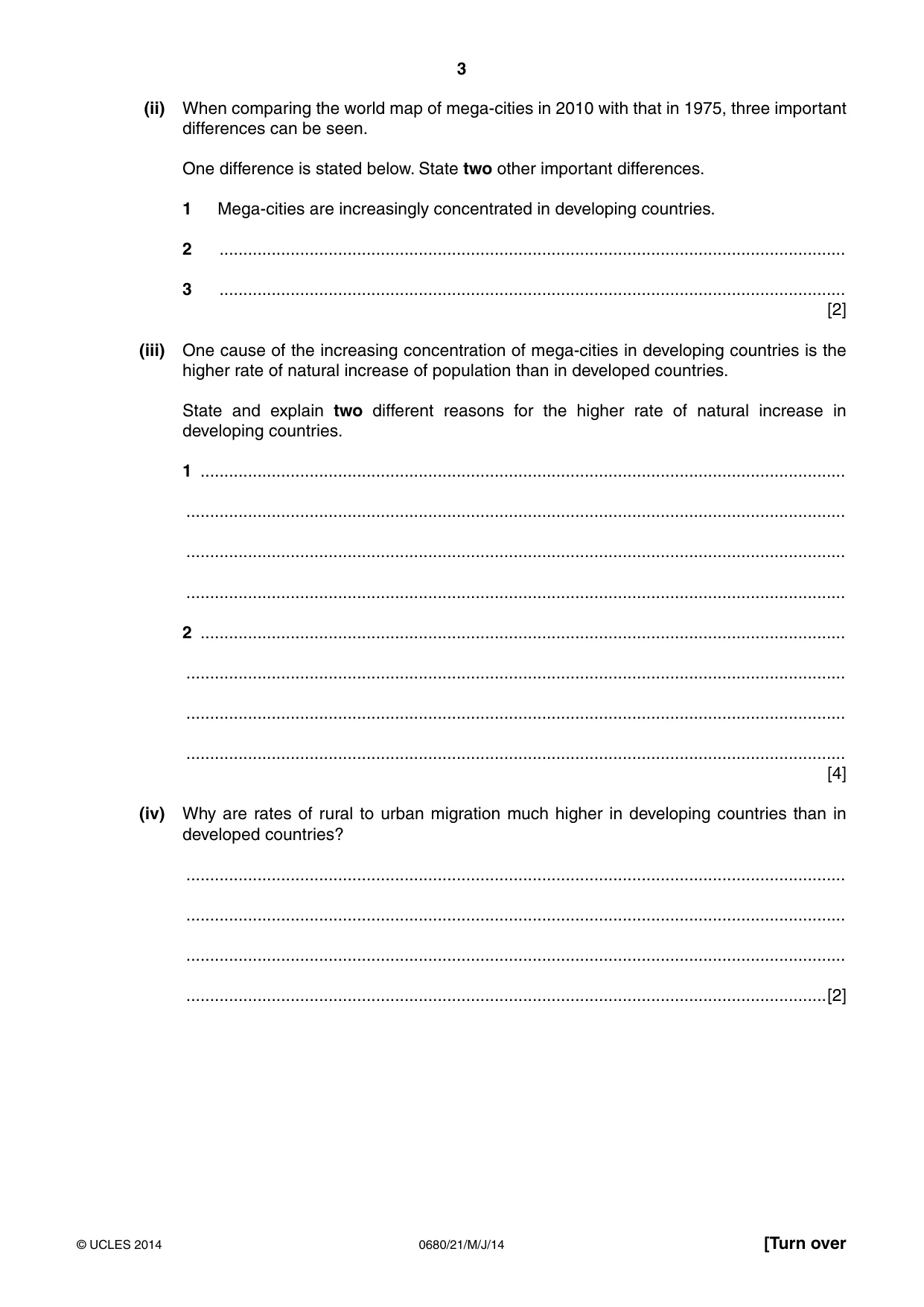 Cambridge IGCSE Environmental Management 0680 2014 May/June Paper 2 · Variant 1 question paper, page 3 of 16