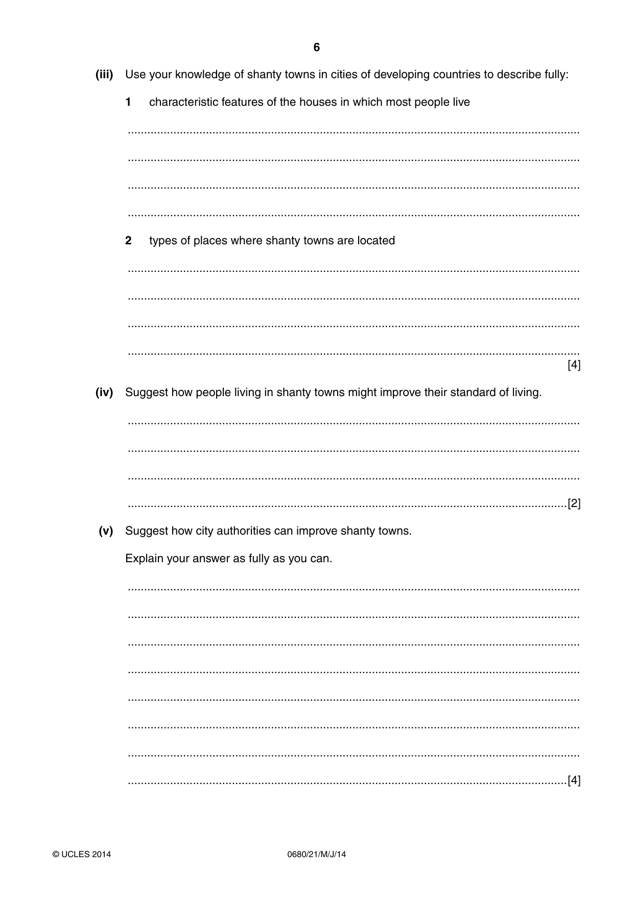 Cambridge IGCSE Environmental Management 0680 2014 May/June Paper 2 · Variant 1 question paper, page 6 of 16
