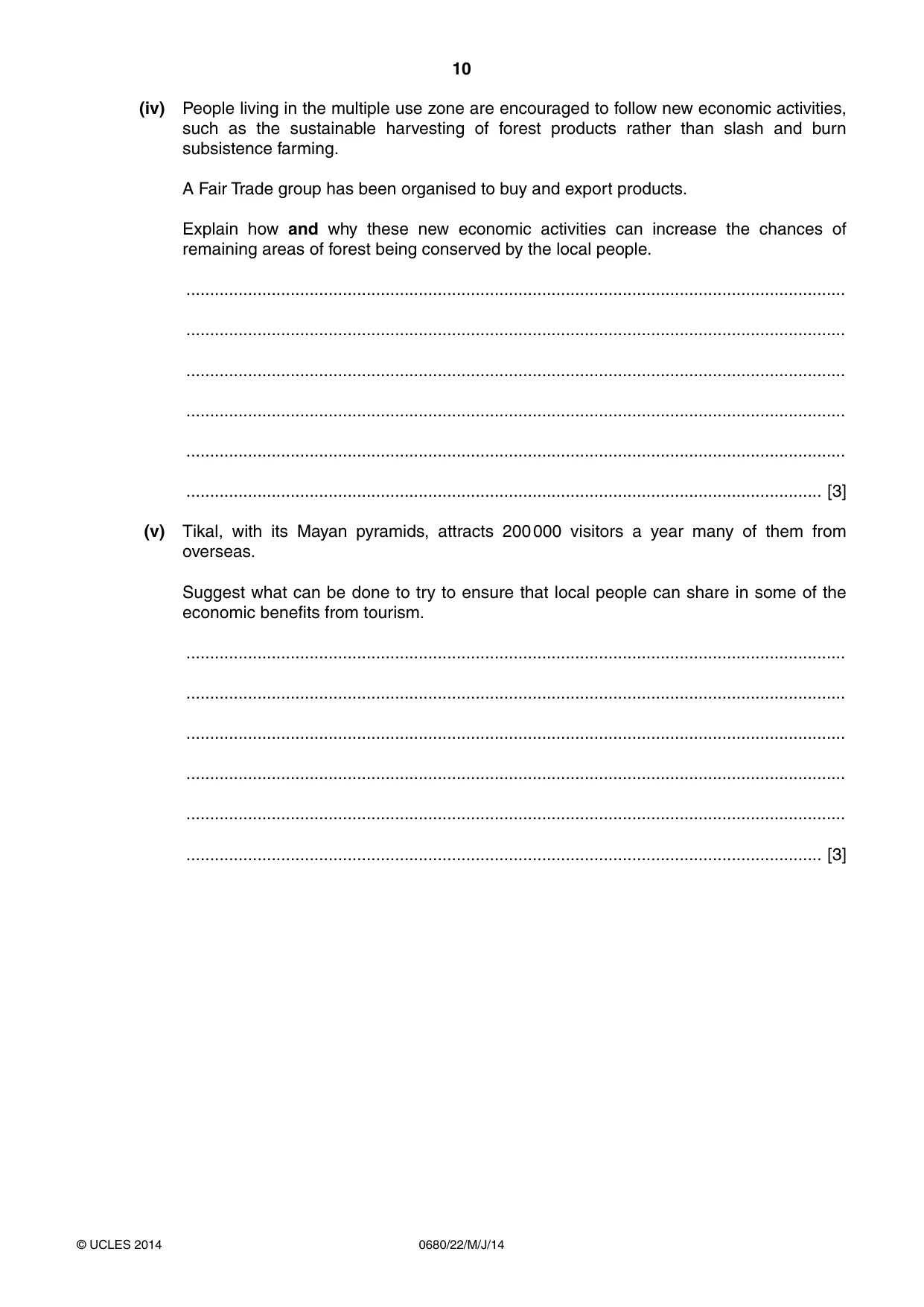 Cambridge IGCSE Environmental Management 0680 2014 May/June Paper 2 · Variant 2 question paper, page 10 of 20