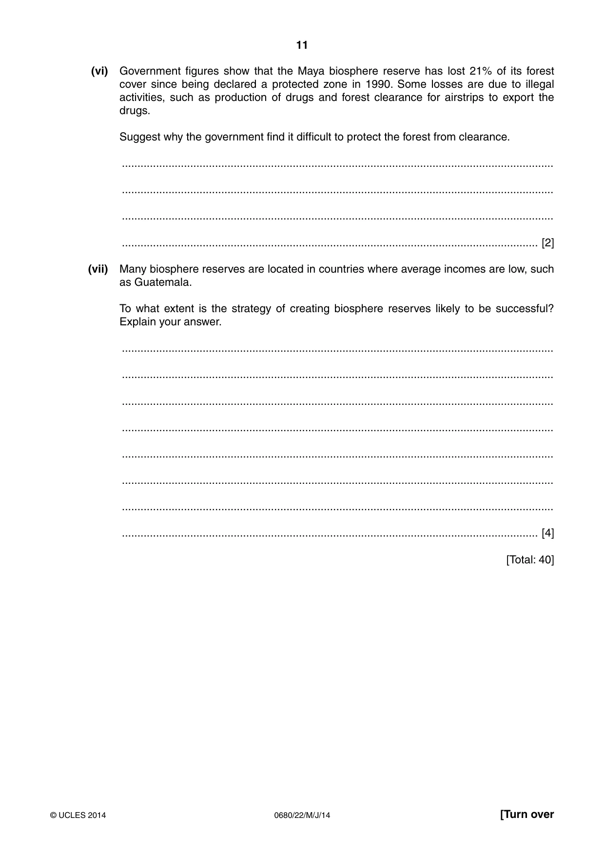 Cambridge IGCSE Environmental Management 0680 2014 May/June Paper 2 · Variant 2 question paper, page 11 of 20