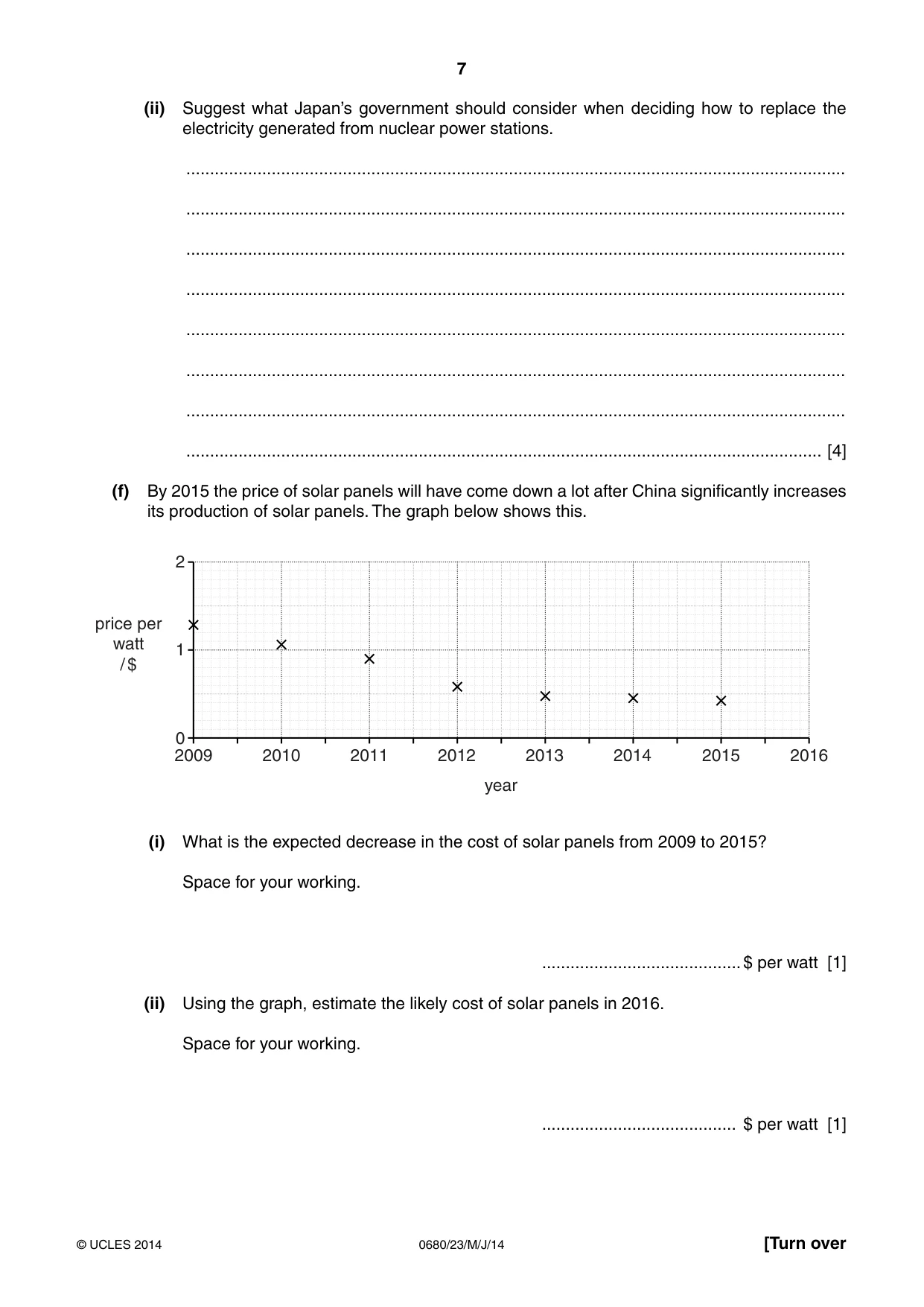 Cambridge IGCSE Environmental Management 0680 2014 May/June Paper 2 · Variant 3 question paper, page 7 of 16