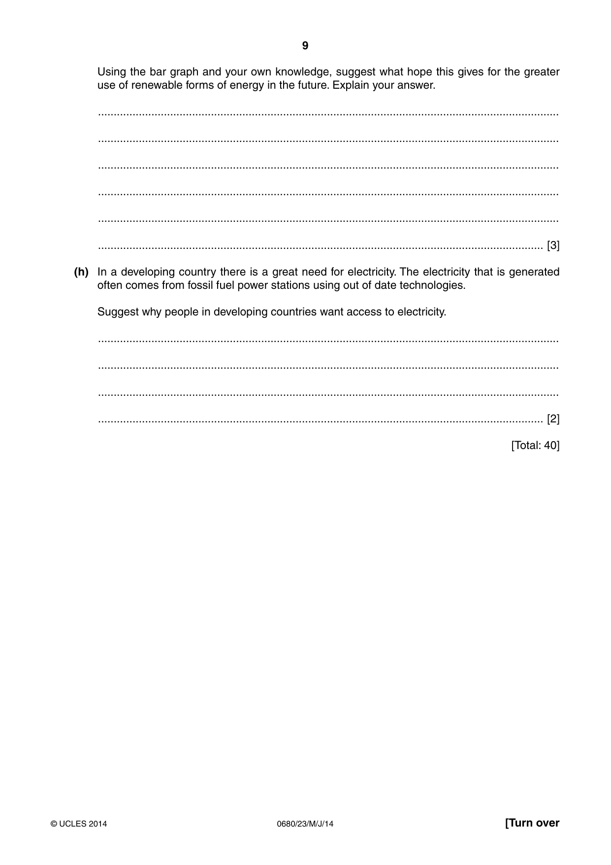 Cambridge IGCSE Environmental Management 0680 2014 May/June Paper 2 · Variant 3 question paper, page 9 of 16
