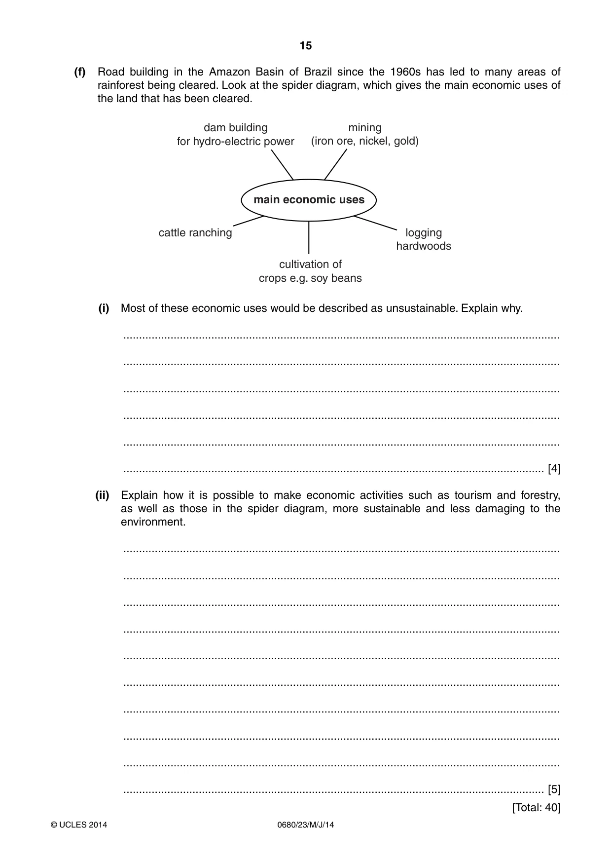 Cambridge IGCSE Environmental Management 0680 2014 May/June Paper 2 · Variant 3 question paper, page 15 of 16
