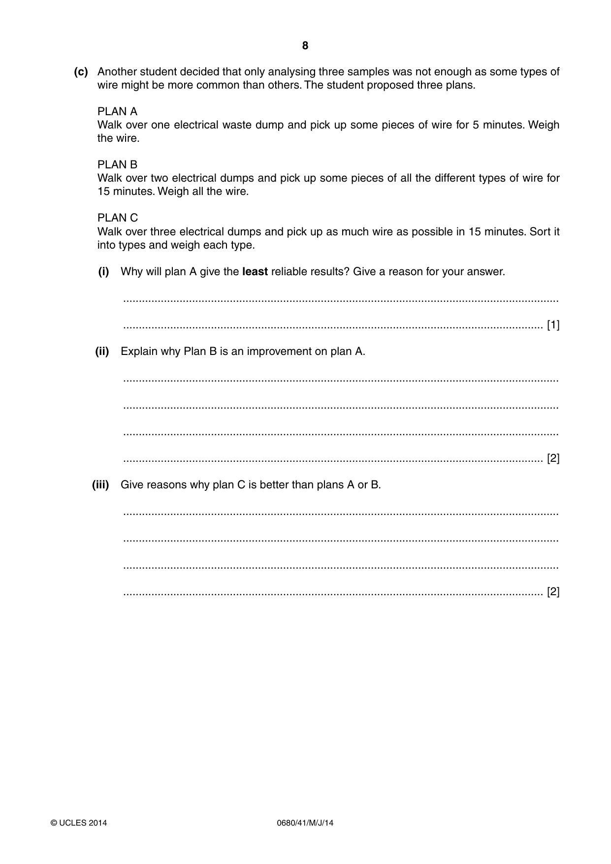 Cambridge IGCSE Environmental Management 0680 2014 May/June Paper 4 · Variant 1 question paper, page 8 of 16