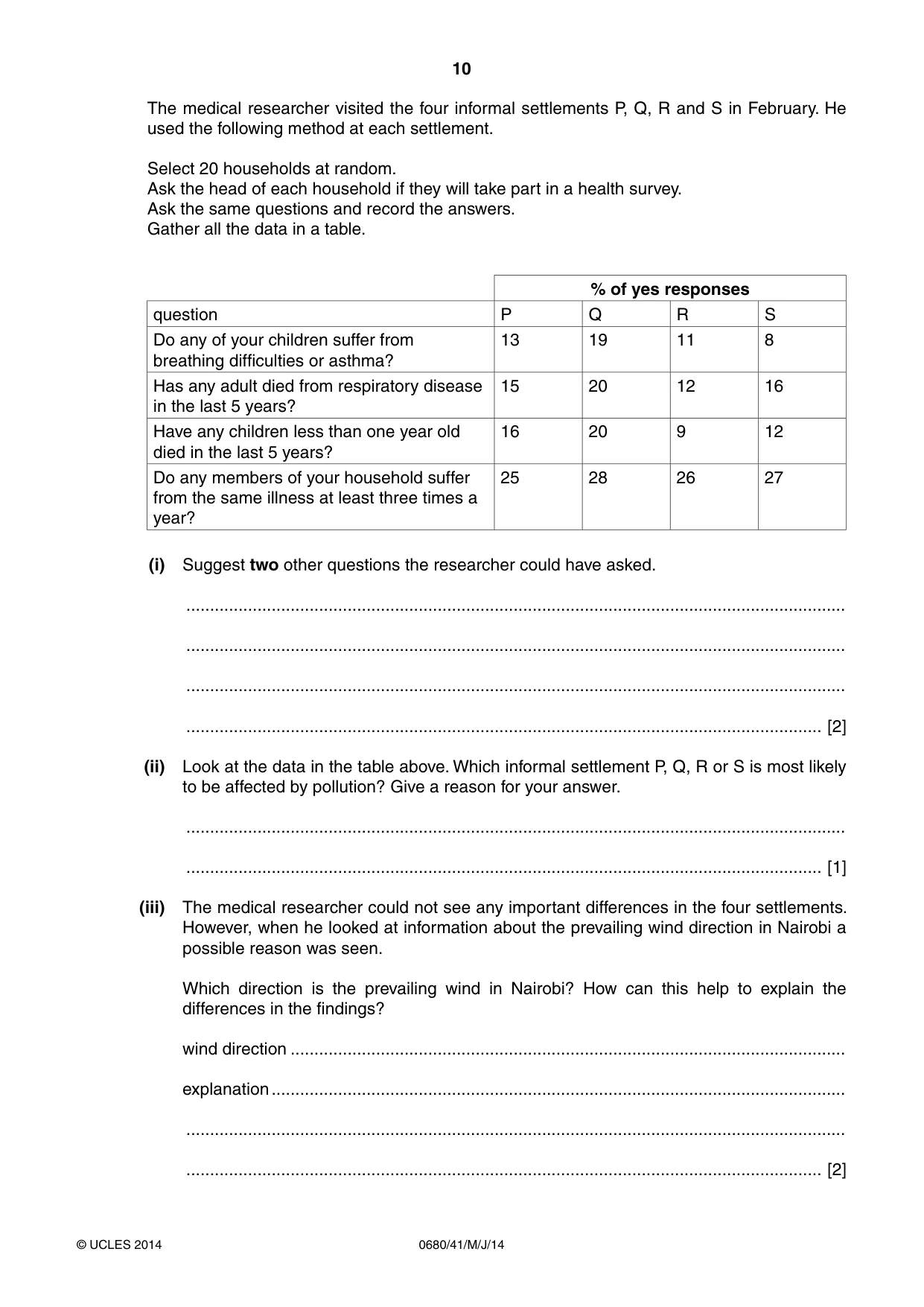 Cambridge IGCSE Environmental Management 0680 2014 May/June Paper 4 · Variant 1 question paper, page 10 of 16