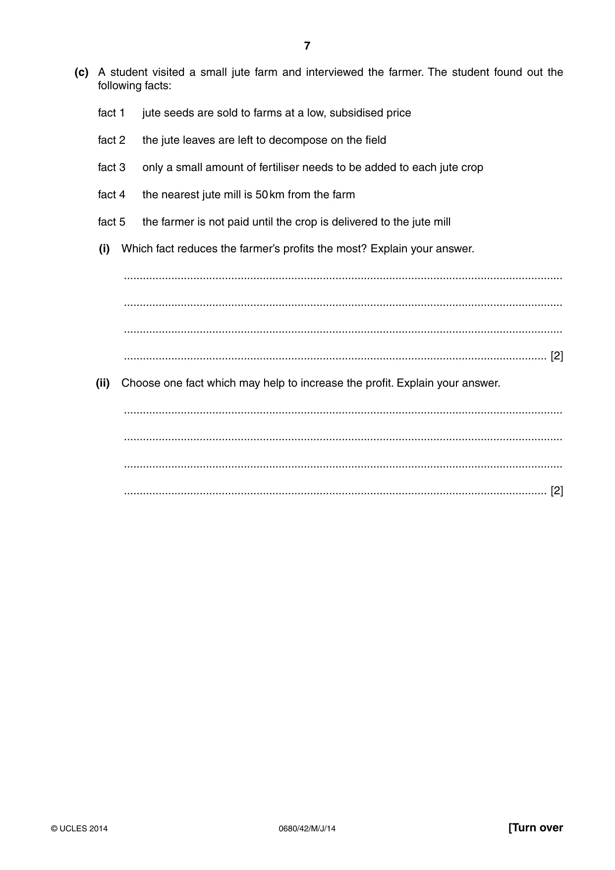 Cambridge IGCSE Environmental Management 0680 2014 May/June Paper 4 · Variant 2 question paper, page 7 of 16