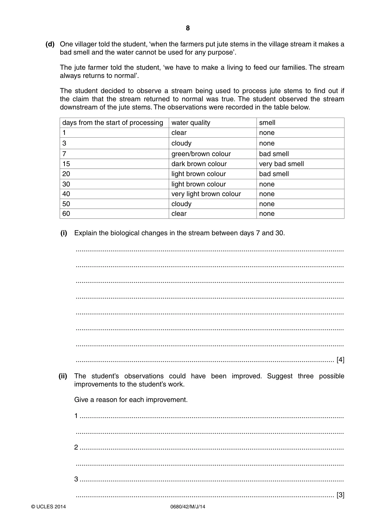 Cambridge IGCSE Environmental Management 0680 2014 May/June Paper 4 · Variant 2 question paper, page 8 of 16