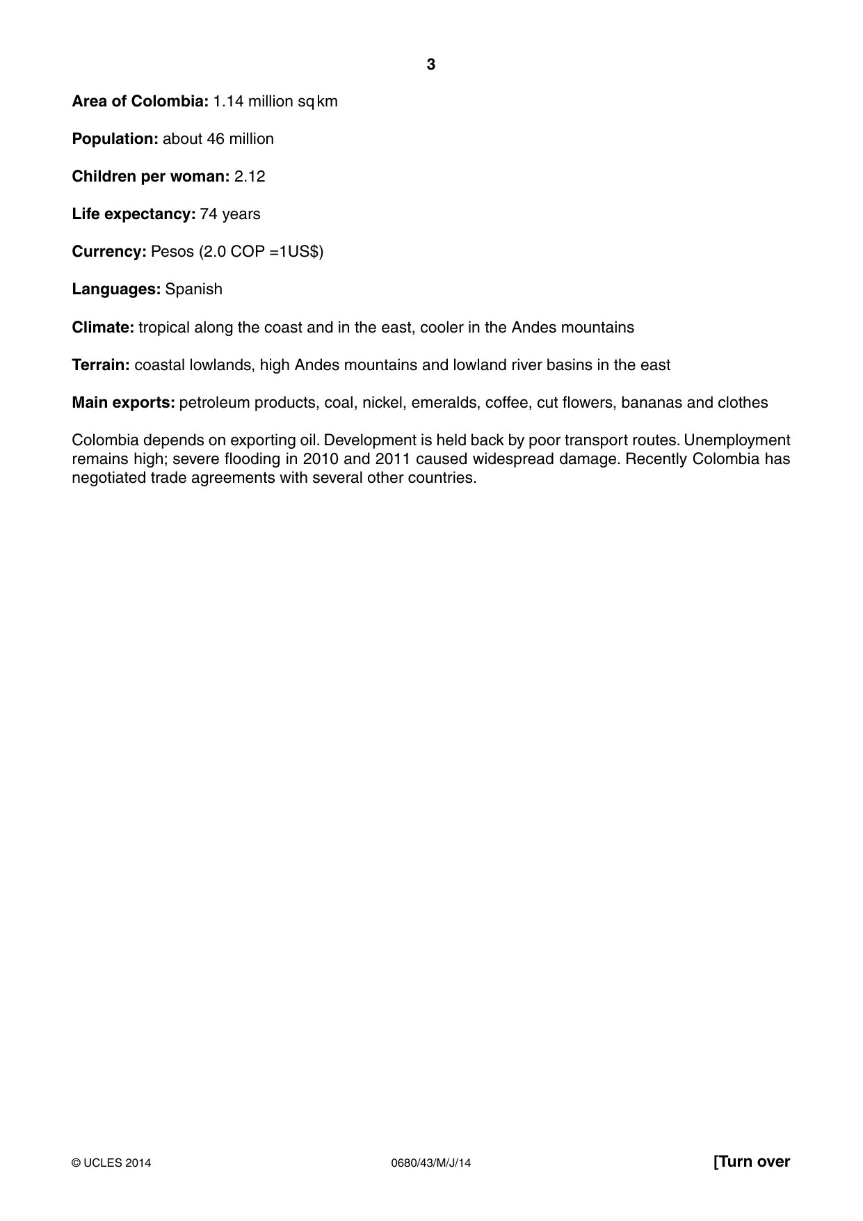 Cambridge IGCSE Environmental Management 0680 2014 May/June Paper 4 · Variant 3 question paper, page 3 of 16