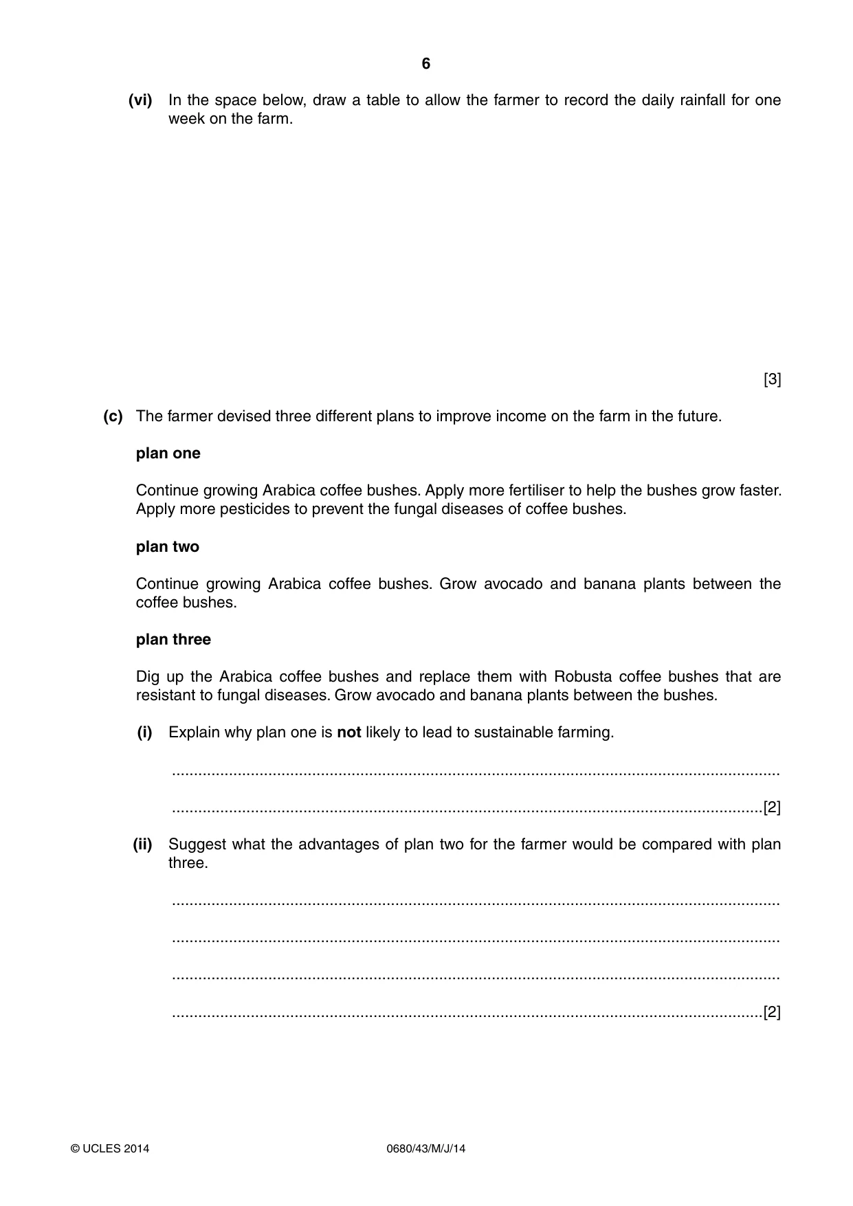 Cambridge IGCSE Environmental Management 0680 2014 May/June Paper 4 · Variant 3 question paper, page 6 of 16