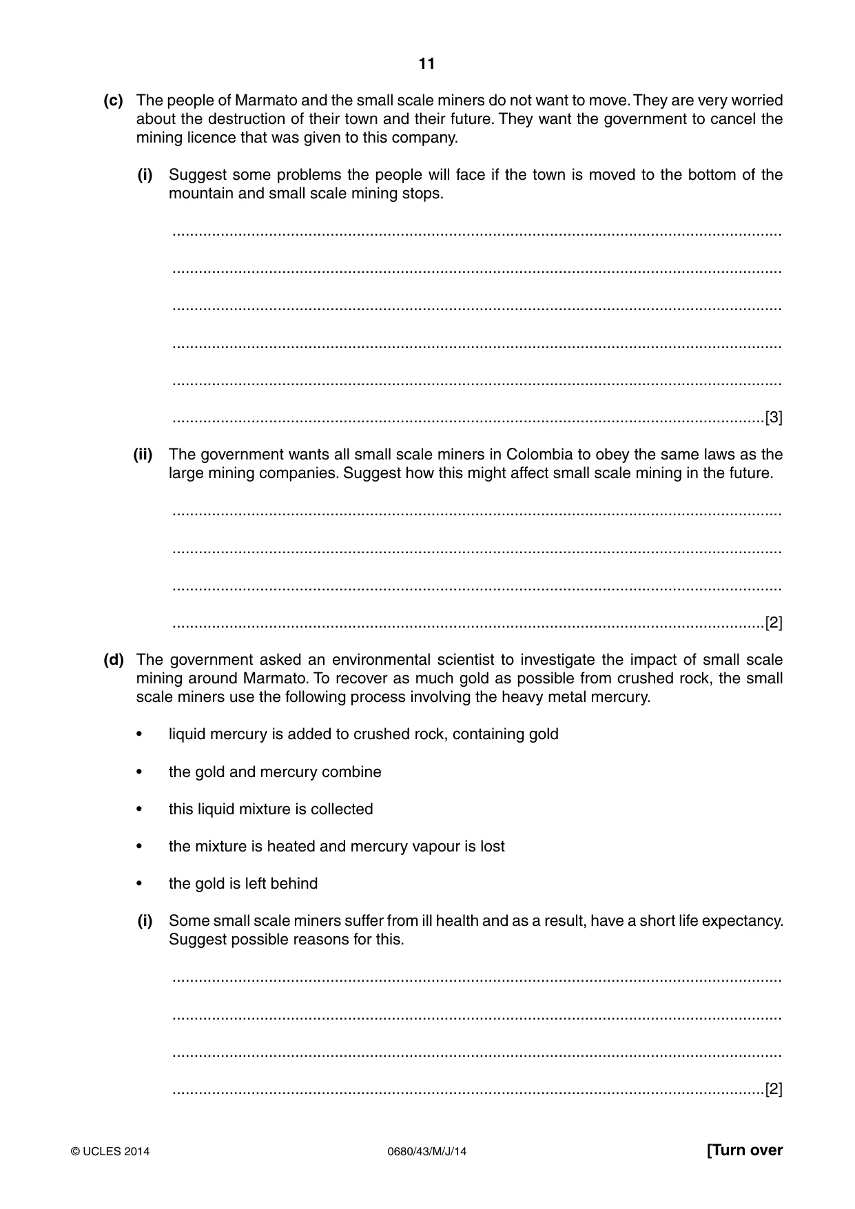 Cambridge IGCSE Environmental Management 0680 2014 May/June Paper 4 · Variant 3 question paper, page 11 of 16