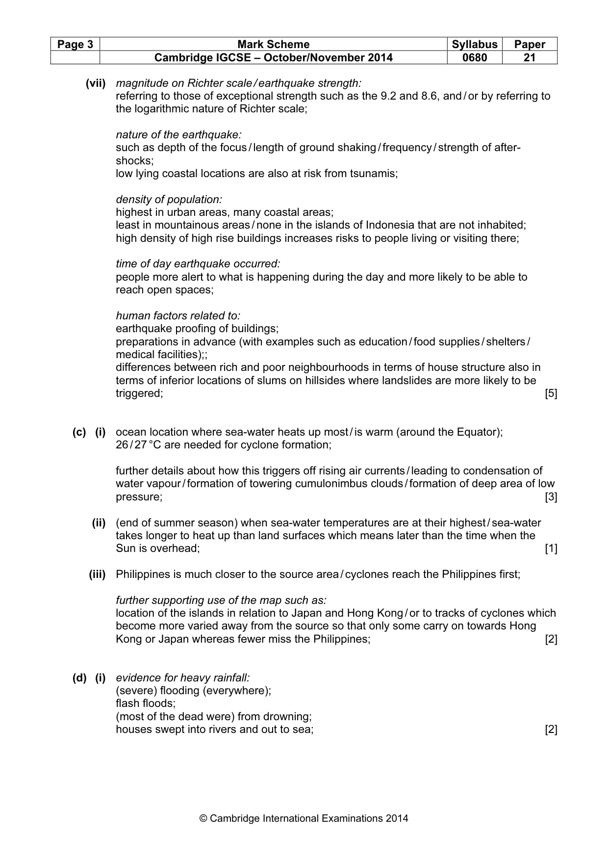 Mark scheme, page 3 of 8