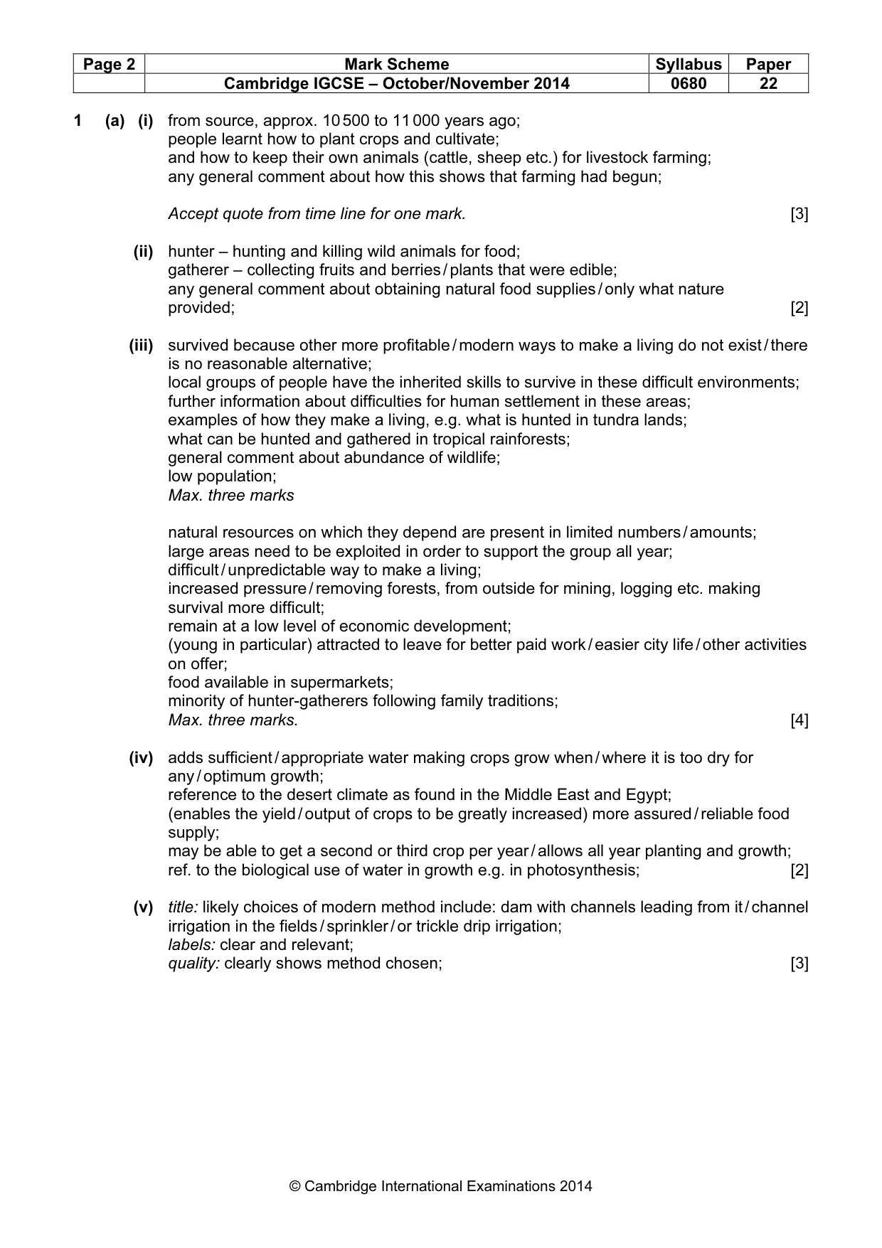 Mark scheme, page 2 of 8