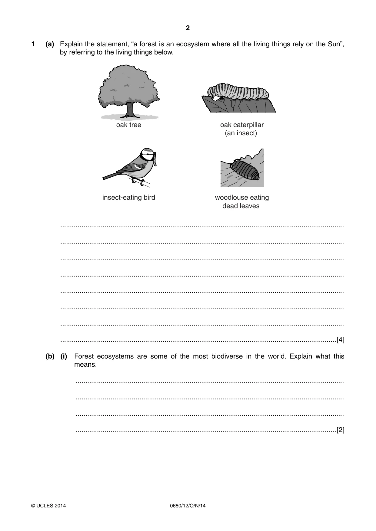 Cambridge IGCSE Environmental Management 0680 2014 Oct/Nov Paper 1 · Variant 2 question paper, page 2 of 12
