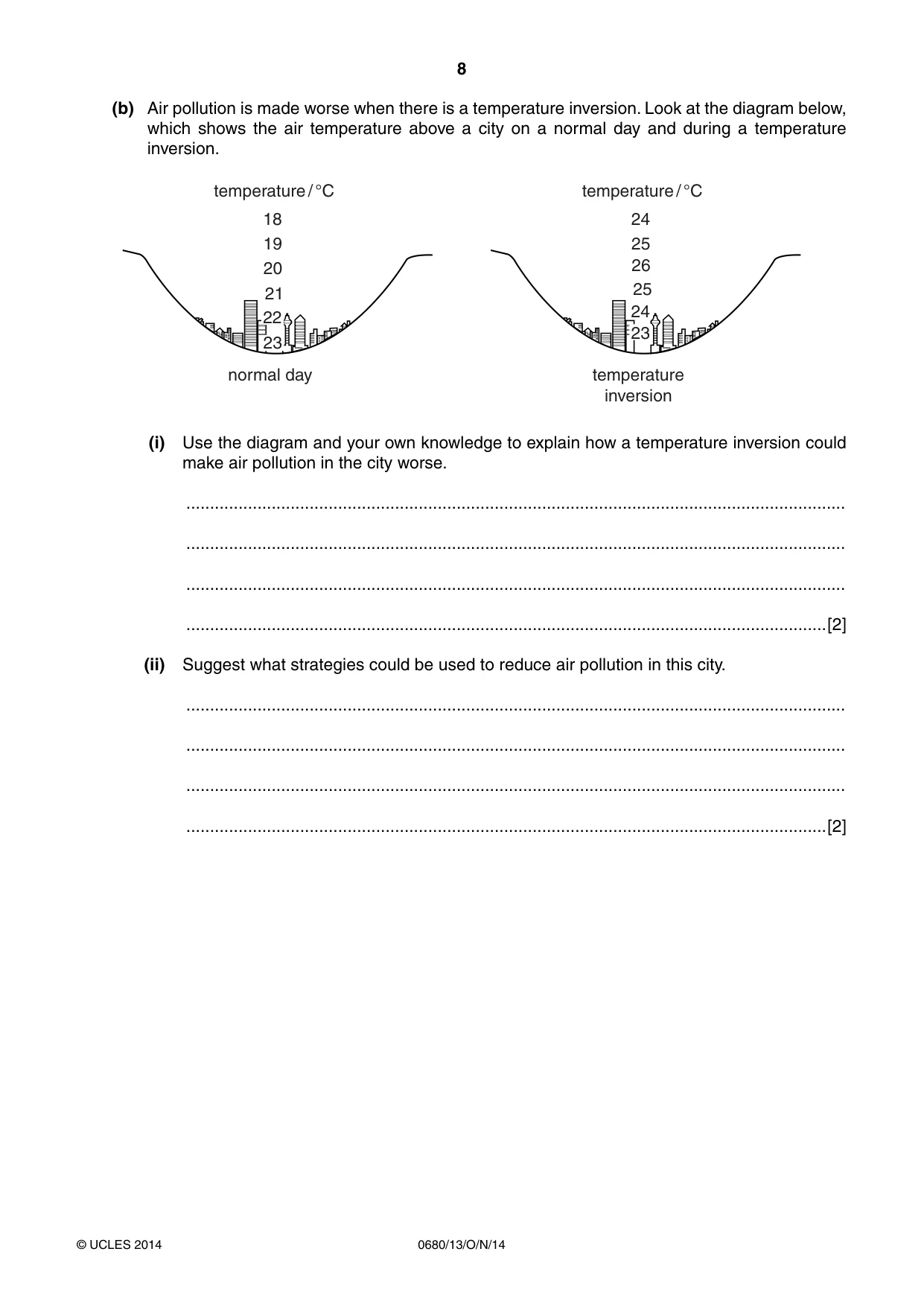 Cambridge IGCSE Environmental Management 0680 2014 Oct/Nov Paper 1 · Variant 3 question paper, page 8 of 16