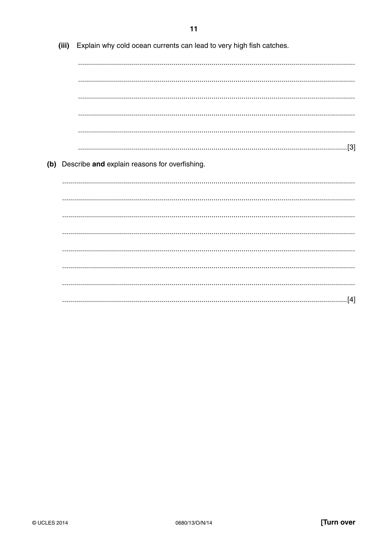 Cambridge IGCSE Environmental Management 0680 2014 Oct/Nov Paper 1 · Variant 3 question paper, page 11 of 16
