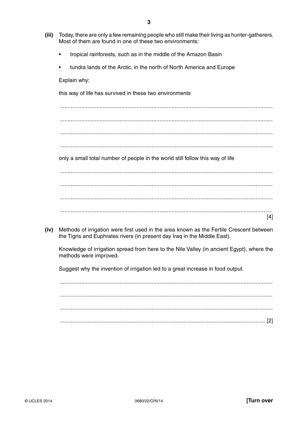 Cambridge IGCSE Environmental Management 0680 2014 Oct/Nov Paper 2 · Variant 2 question paper, page 3 of 20