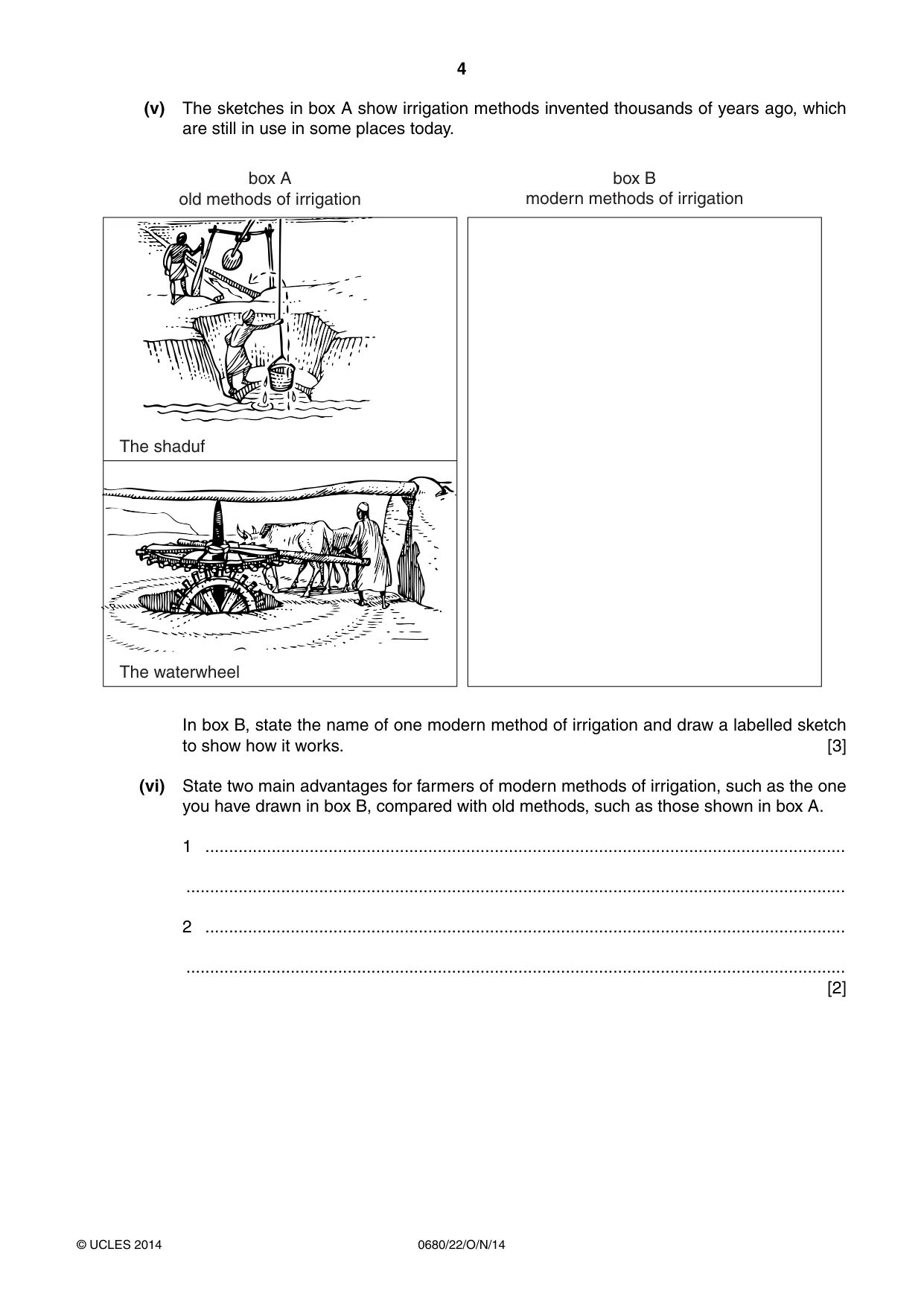Cambridge IGCSE Environmental Management 0680 2014 Oct/Nov Paper 2 · Variant 2 question paper, page 4 of 20