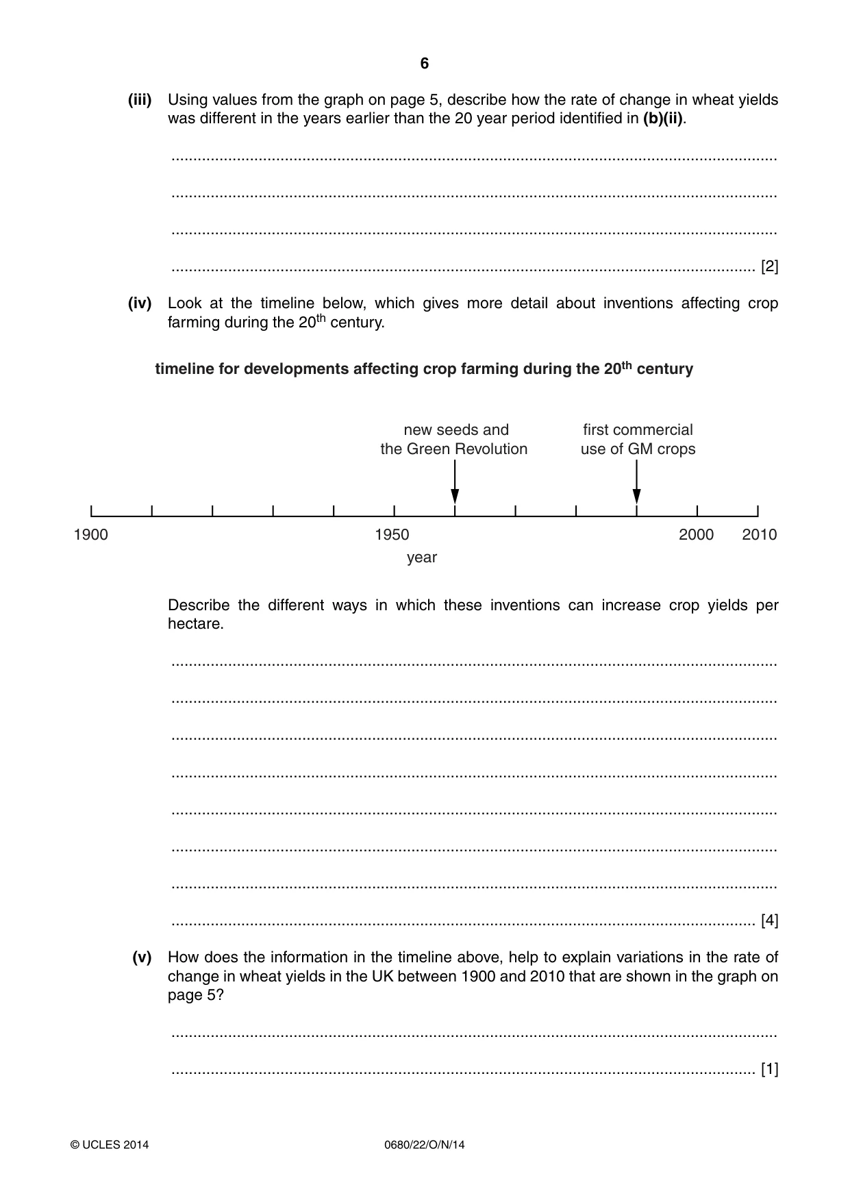 Cambridge IGCSE Environmental Management 0680 2014 Oct/Nov Paper 2 · Variant 2 question paper, page 6 of 20