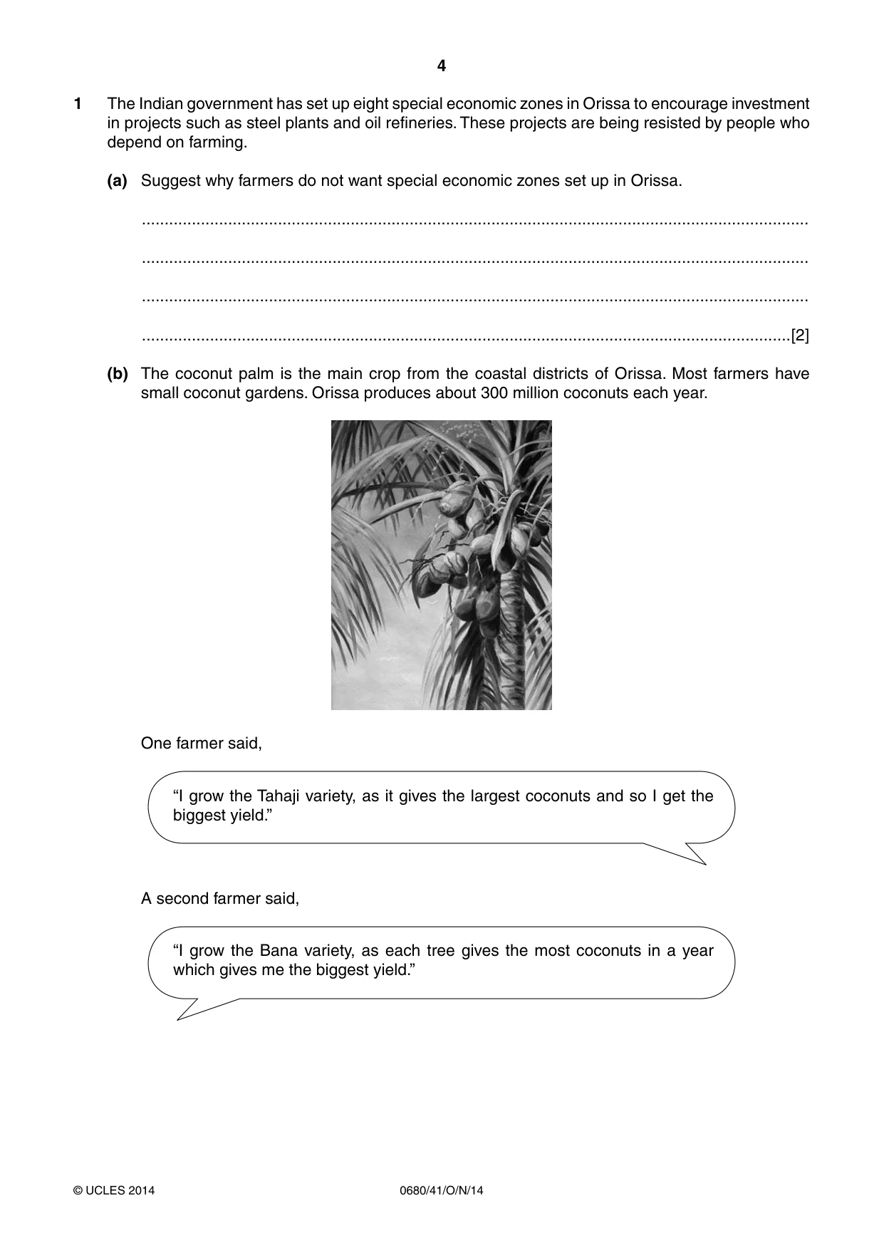Cambridge IGCSE Environmental Management 0680 2014 Oct/Nov Paper 4 · Variant 1 question paper, page 4 of 20