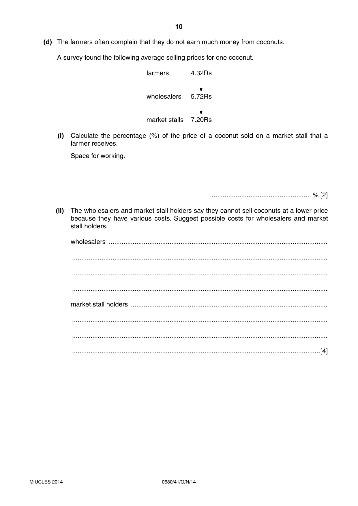 Cambridge IGCSE Environmental Management 0680 2014 Oct/Nov Paper 4 · Variant 1 question paper, page 10 of 20