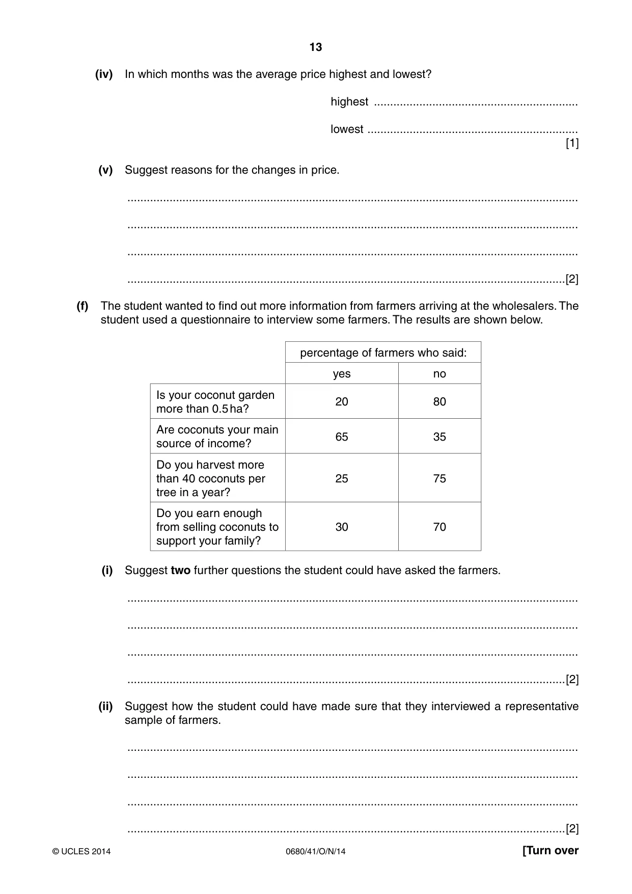 Cambridge IGCSE Environmental Management 0680 2014 Oct/Nov Paper 4 · Variant 1 question paper, page 13 of 20