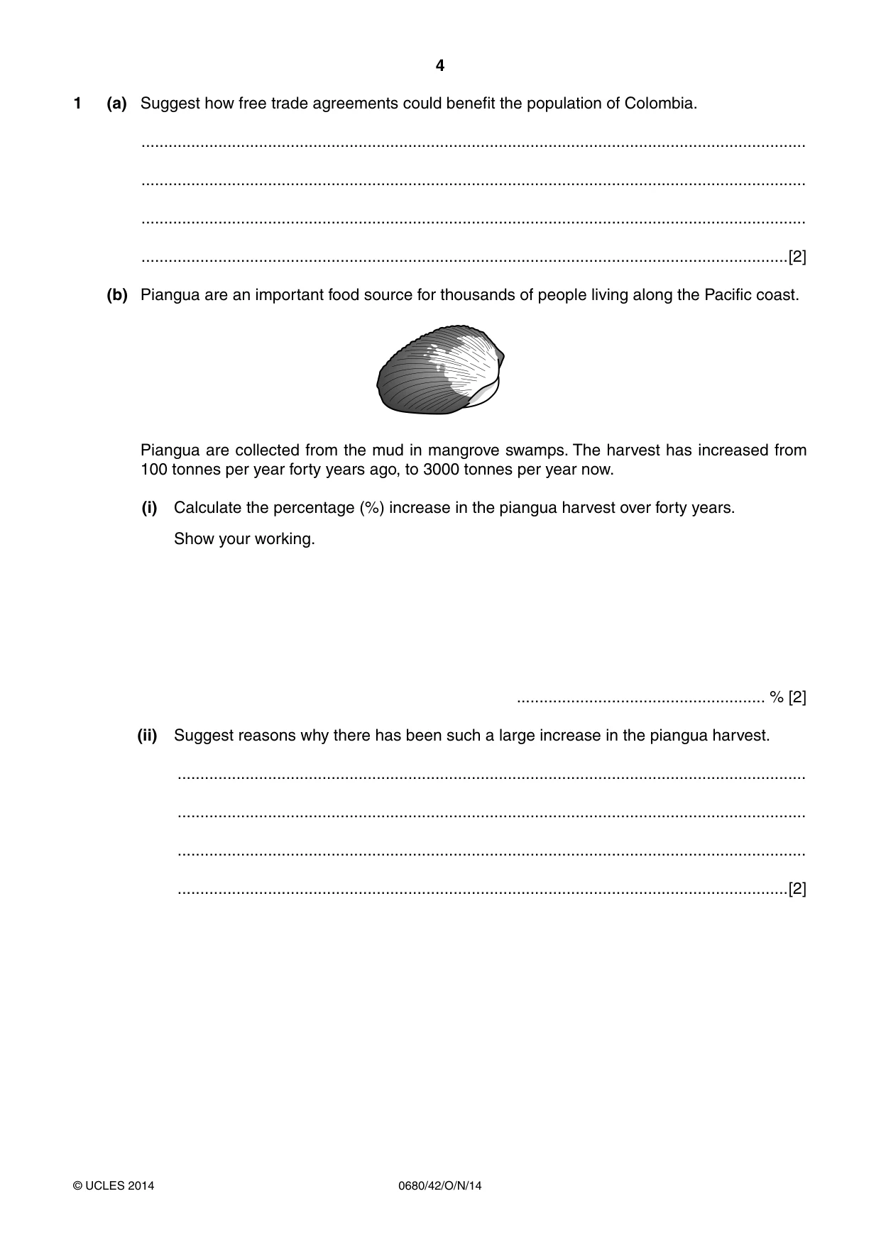 Cambridge IGCSE Environmental Management 0680 2014 Oct/Nov Paper 4 · Variant 2 question paper, page 4 of 16
