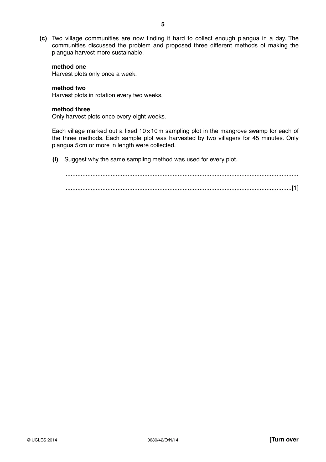 Cambridge IGCSE Environmental Management 0680 2014 Oct/Nov Paper 4 · Variant 2 question paper, page 5 of 16