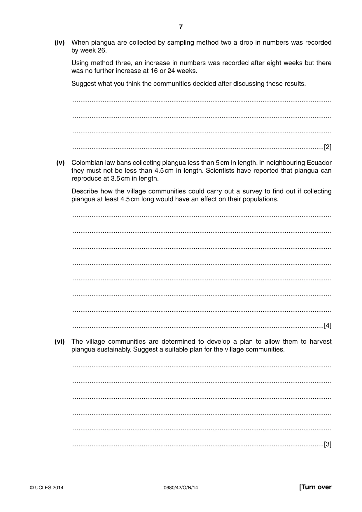 Cambridge IGCSE Environmental Management 0680 2014 Oct/Nov Paper 4 · Variant 2 question paper, page 7 of 16