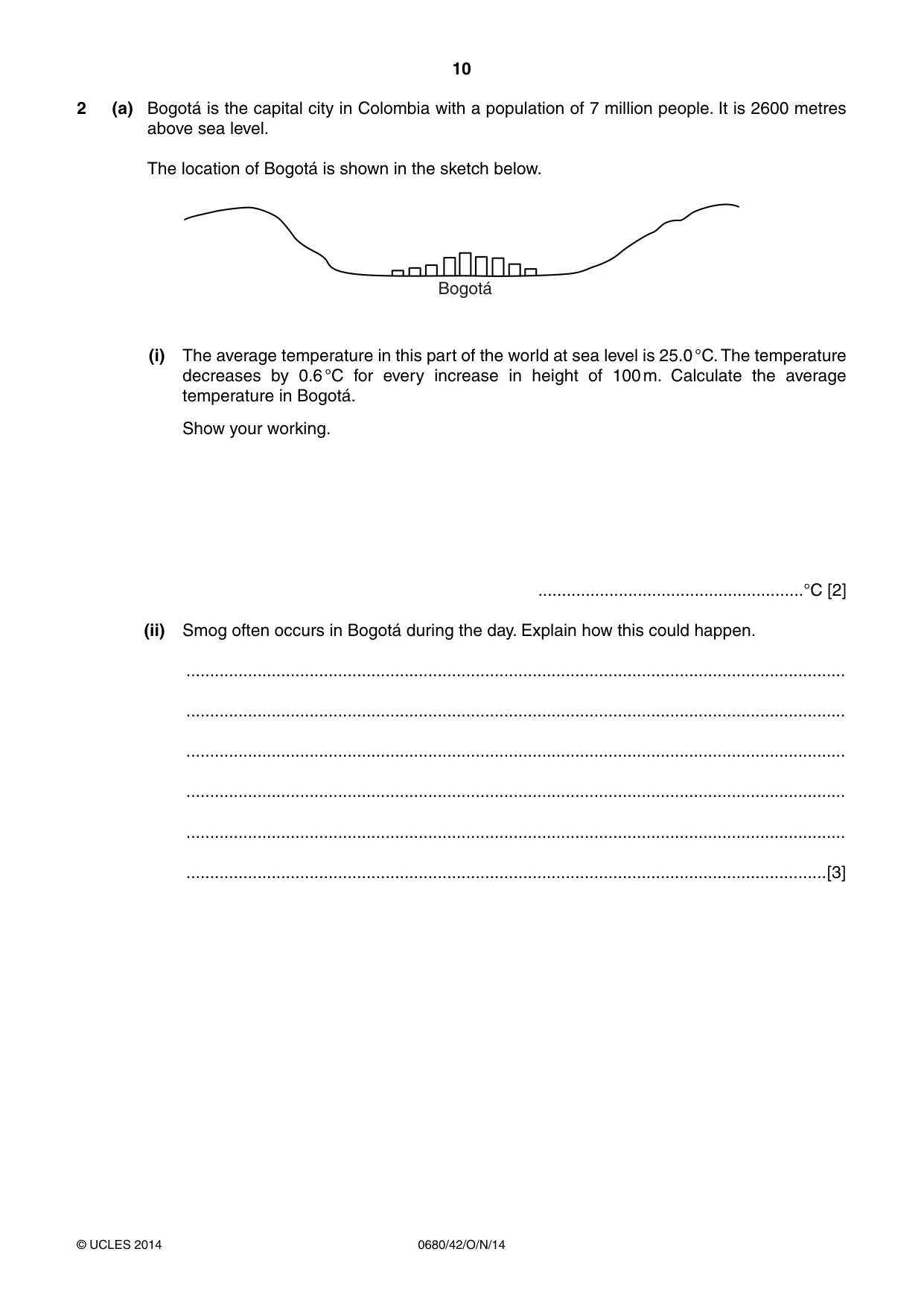 Cambridge IGCSE Environmental Management 0680 2014 Oct/Nov Paper 4 · Variant 2 question paper, page 10 of 16