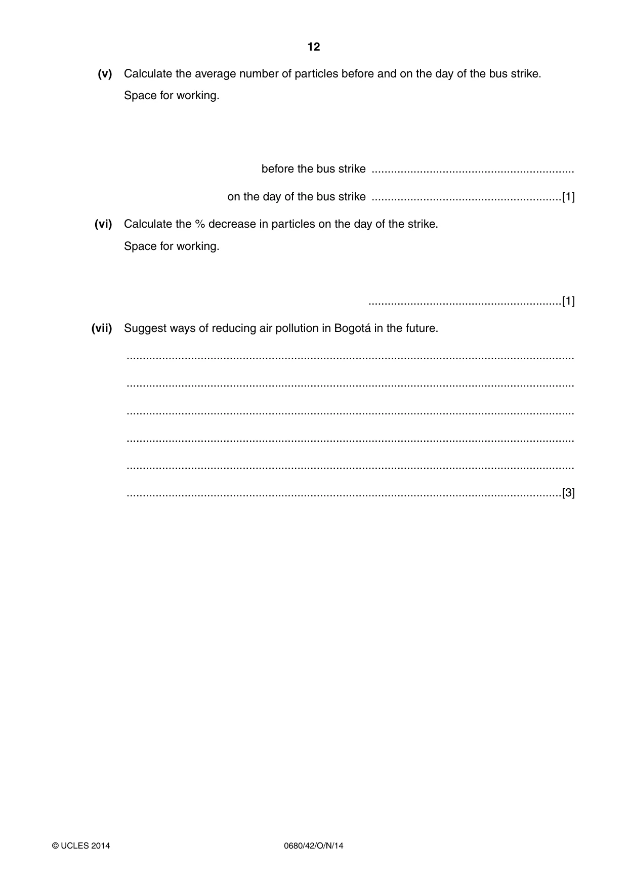 Cambridge IGCSE Environmental Management 0680 2014 Oct/Nov Paper 4 · Variant 2 question paper, page 12 of 16