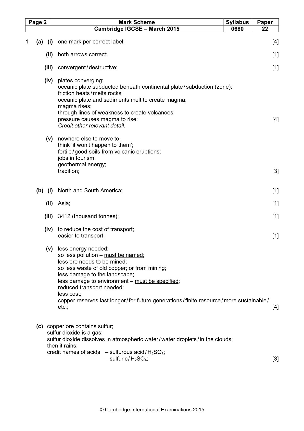 Mark scheme, page 2 of 6