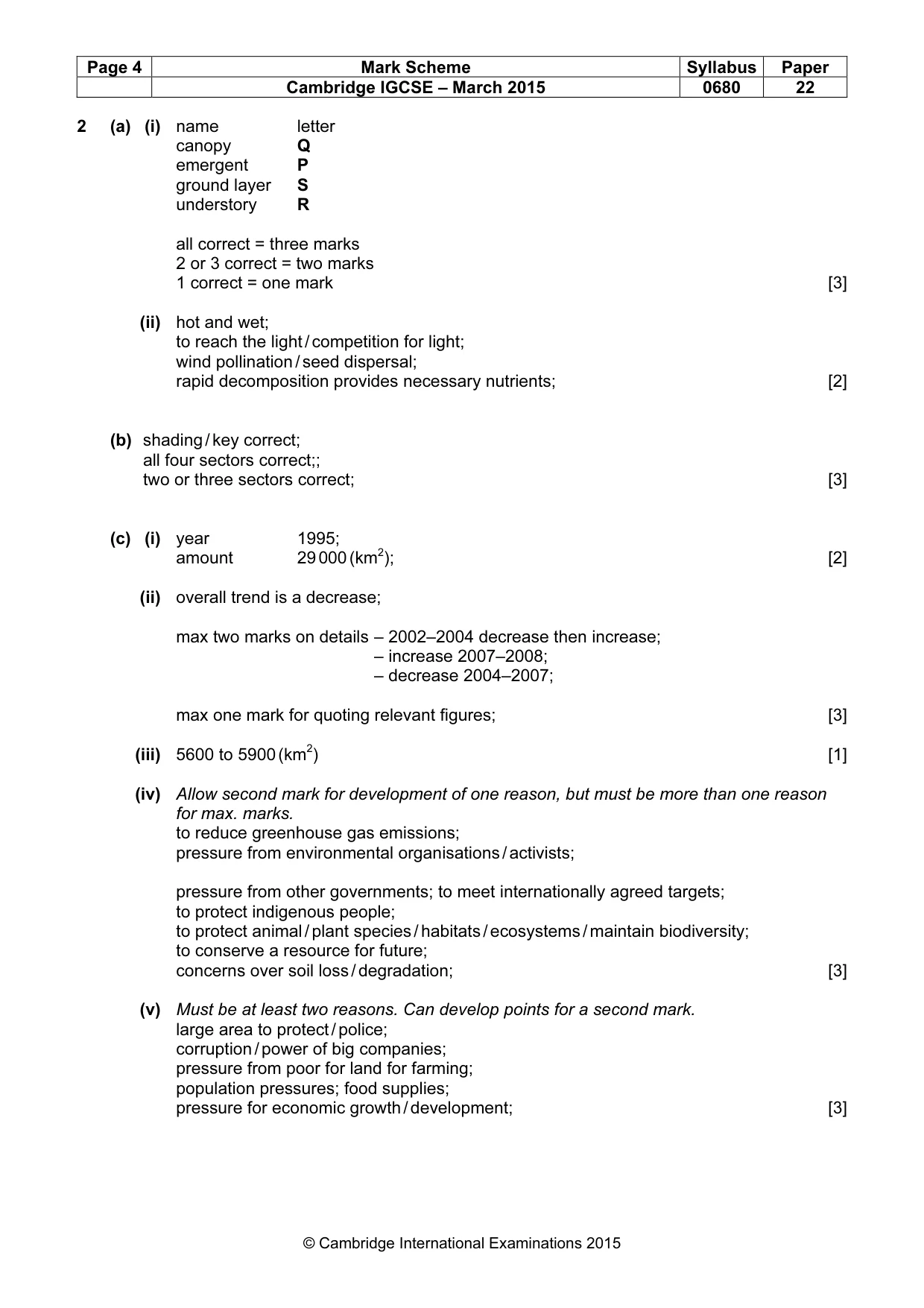 Mark scheme, page 4 of 6