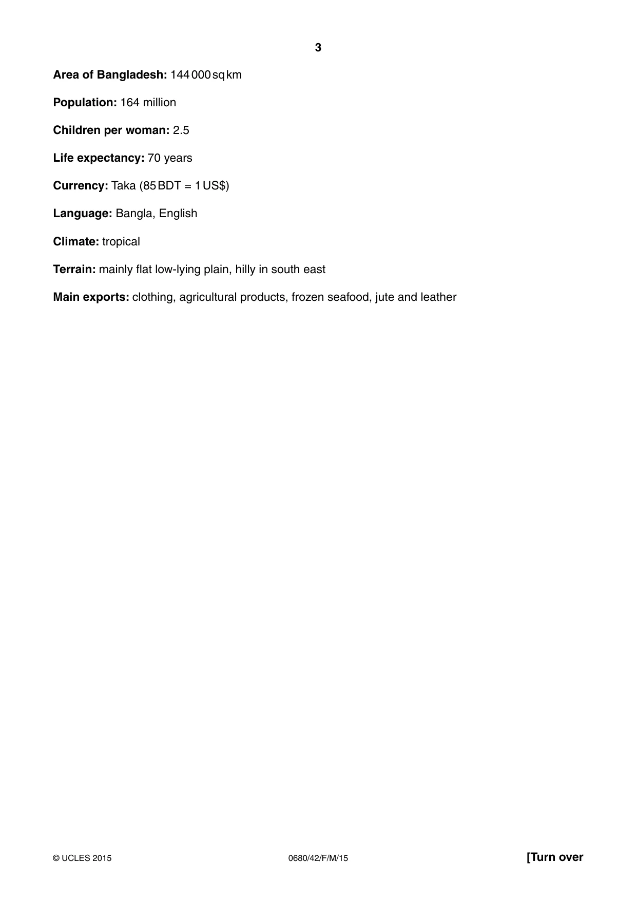 Cambridge IGCSE Environmental Management 0680 2015 Feb/March Paper 4 · Variant 2 question paper, page 3 of 16
