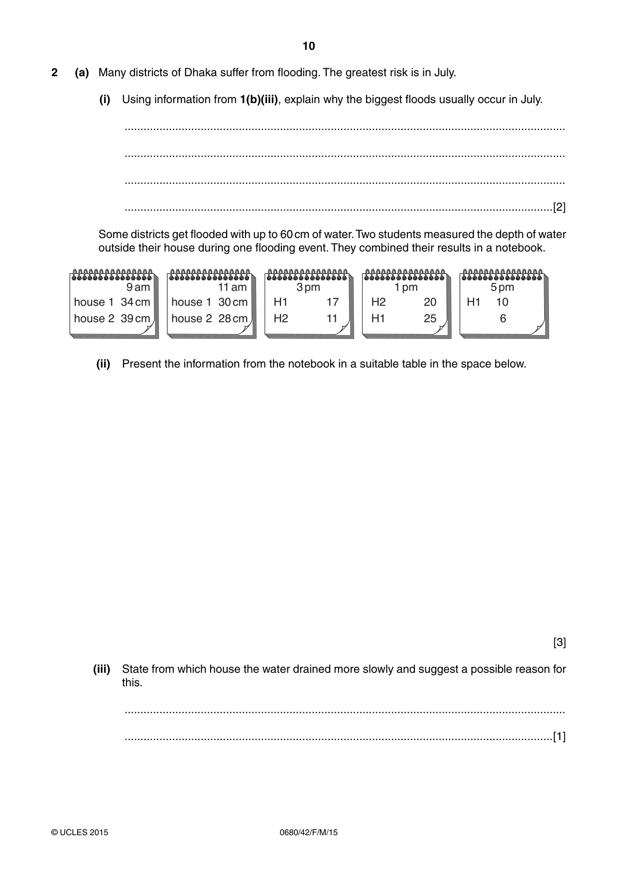 Cambridge IGCSE Environmental Management 0680 2015 Feb/March Paper 4 · Variant 2 question paper, page 10 of 16