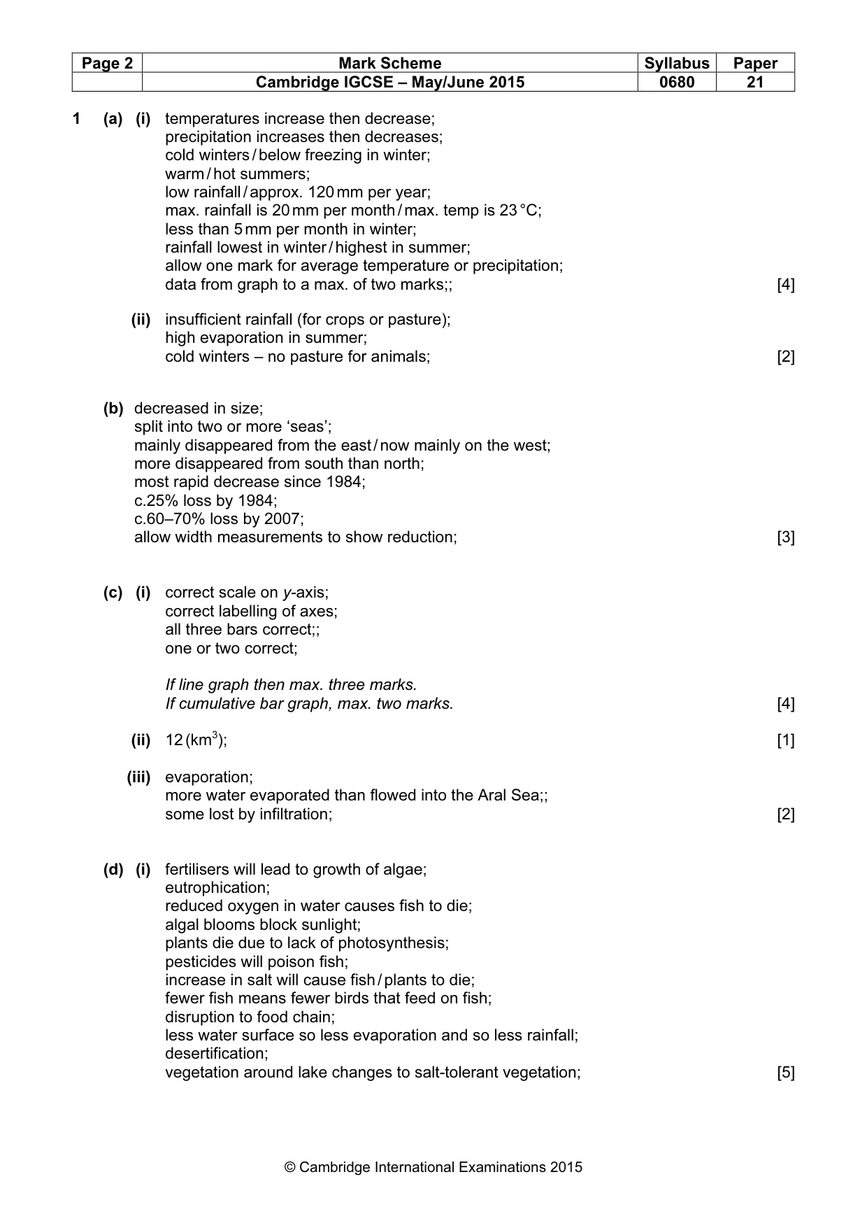Mark scheme, page 2 of 7