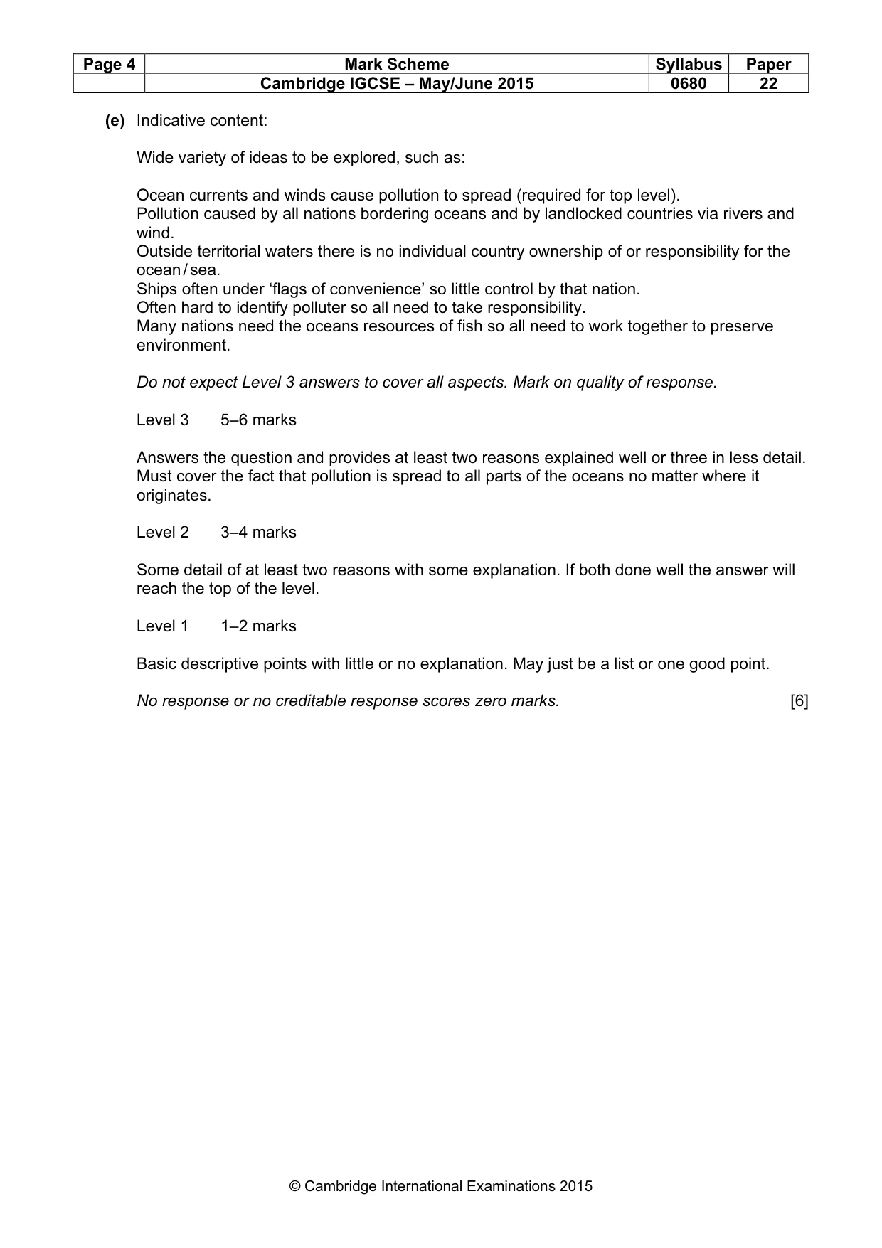 Mark scheme, page 4 of 7