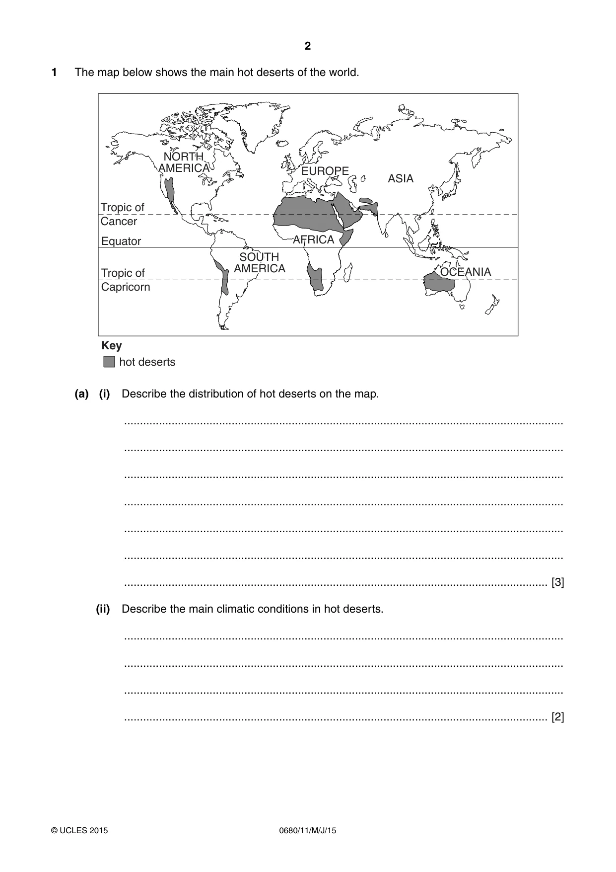 Cambridge IGCSE Environmental Management 0680 2015 May/June Paper 1 · Variant 1 question paper, page 2 of 16