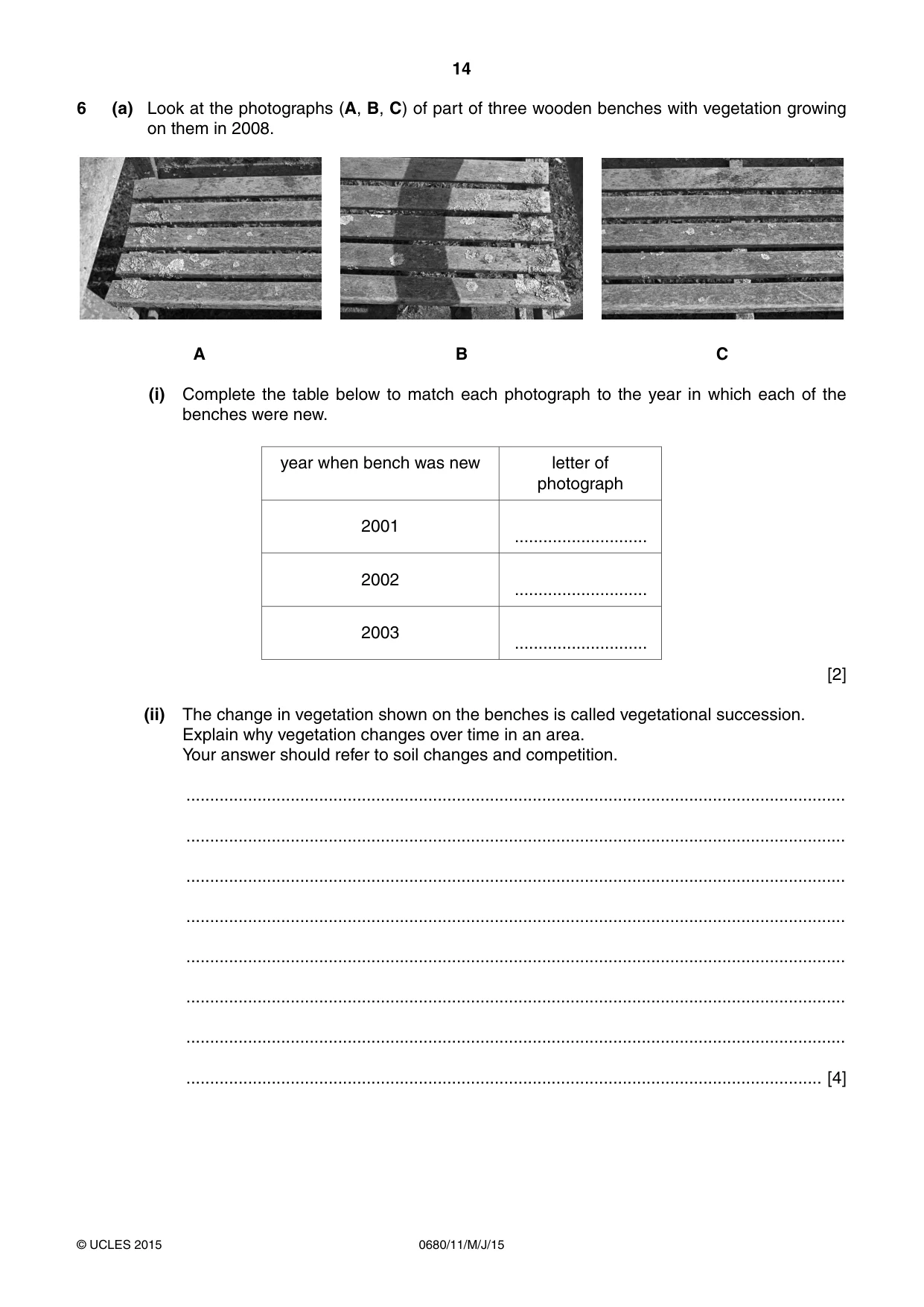 Cambridge IGCSE Environmental Management 0680 2015 May/June Paper 1 · Variant 1 question paper, page 14 of 16