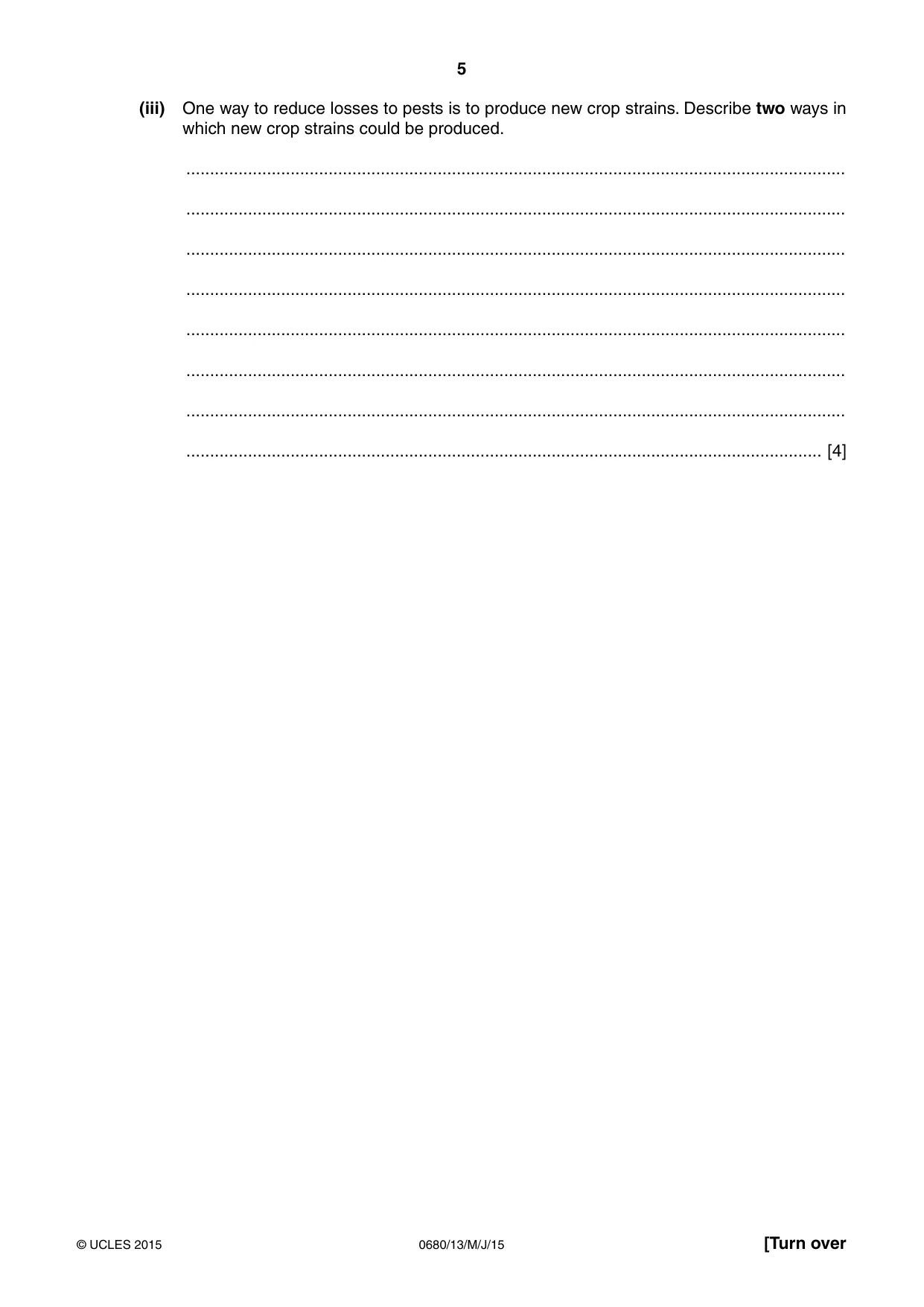 Cambridge IGCSE Environmental Management 0680 2015 May/June Paper 1 · Variant 3 question paper, page 5 of 16