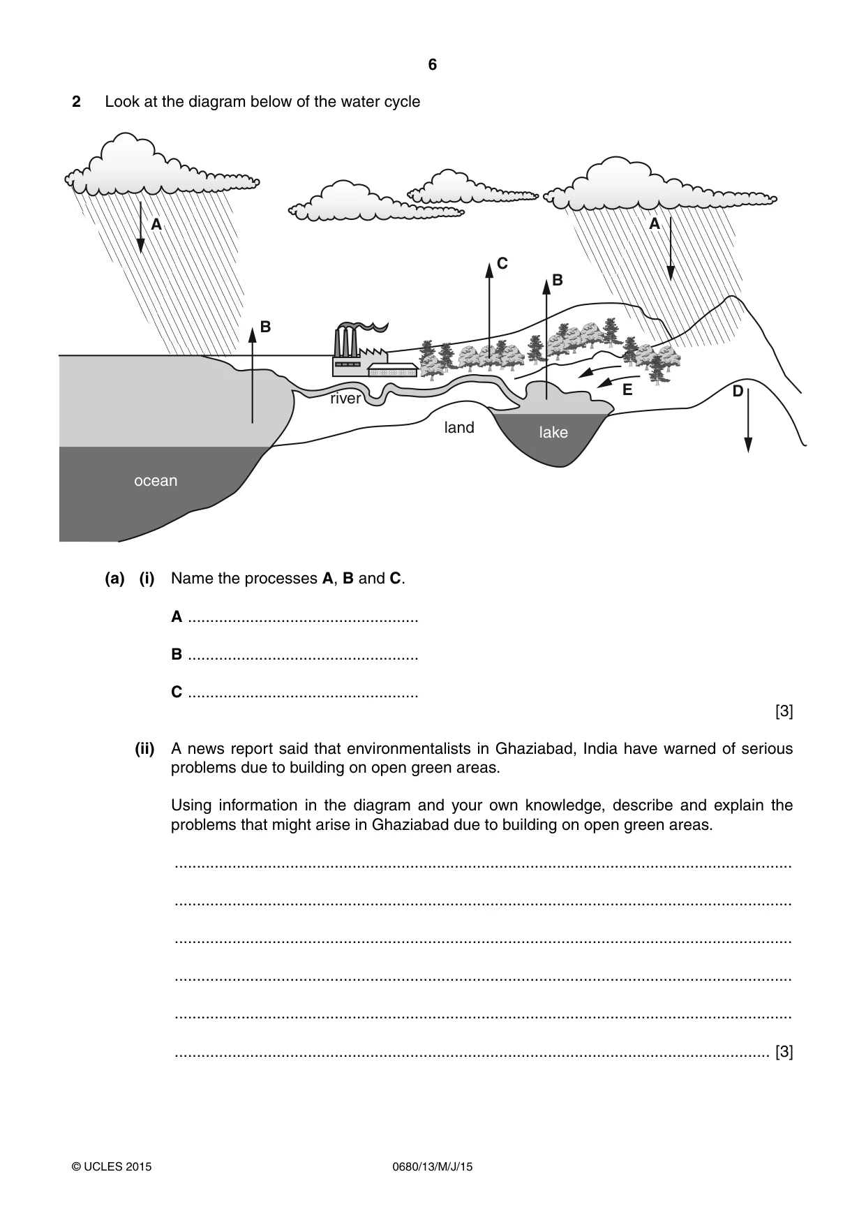 Cambridge IGCSE Environmental Management 0680 2015 May/June Paper 1 · Variant 3 question paper, page 6 of 16