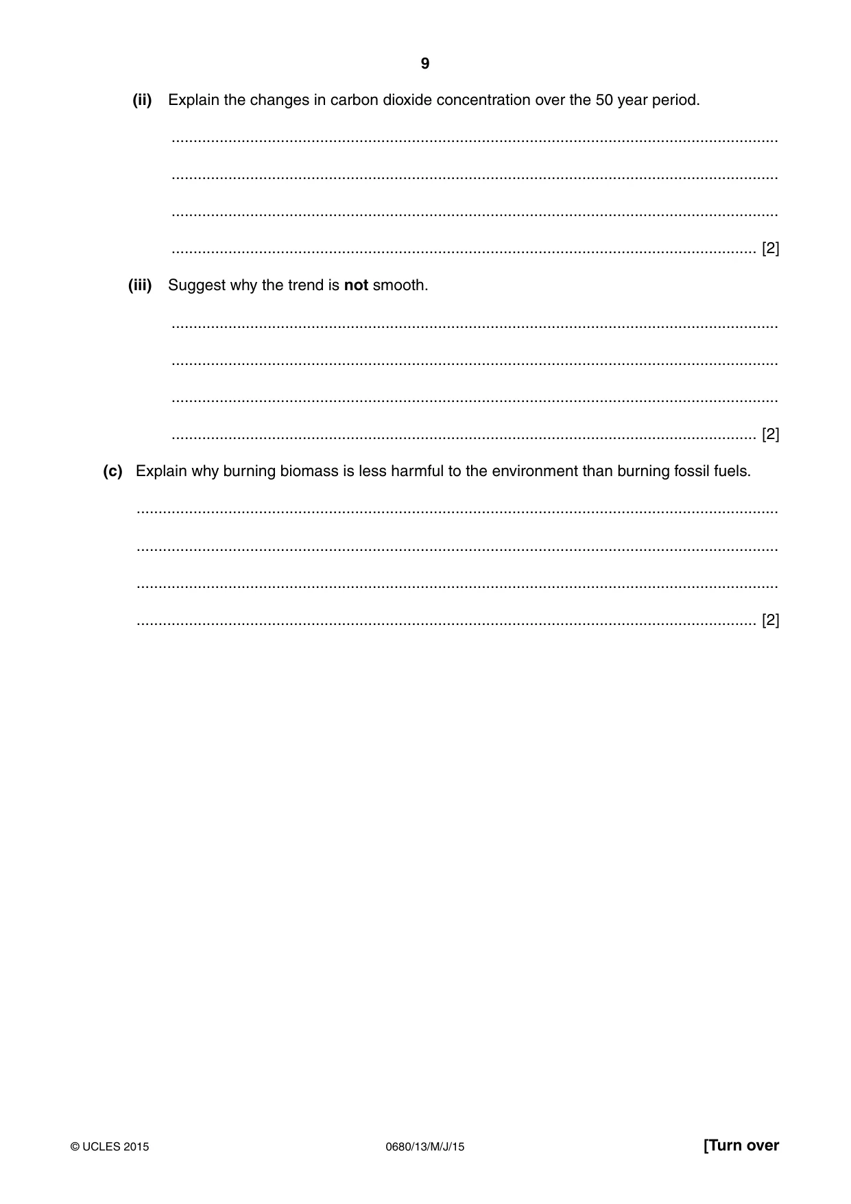 Cambridge IGCSE Environmental Management 0680 2015 May/June Paper 1 · Variant 3 question paper, page 9 of 16