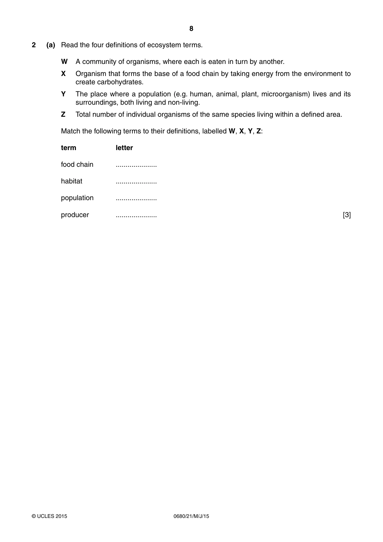Cambridge IGCSE Environmental Management 0680 2015 May/June Paper 2 · Variant 1 question paper, page 8 of 16