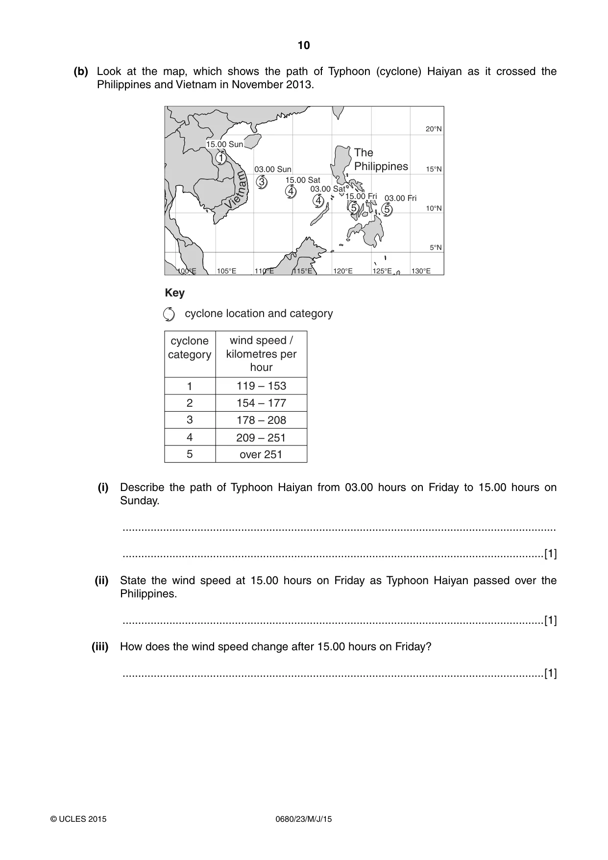 Cambridge IGCSE Environmental Management 0680 2015 May/June Paper 2 · Variant 3 question paper, page 10 of 16