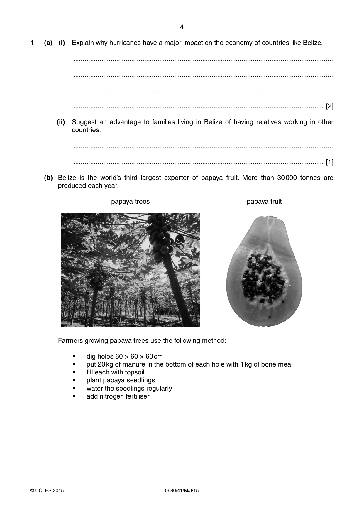 Cambridge IGCSE Environmental Management 0680 2015 May/June Paper 4 · Variant 1 question paper, page 4 of 20
