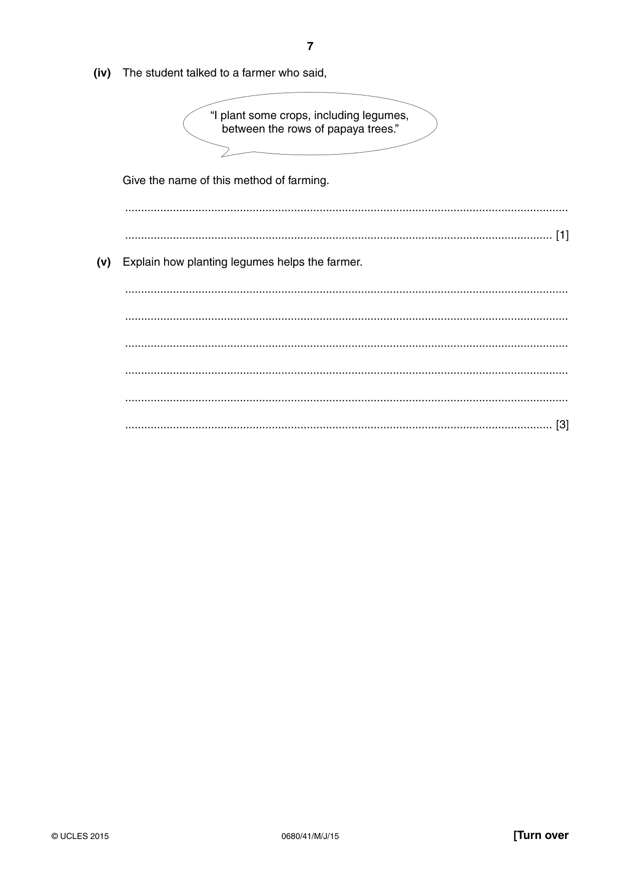 Cambridge IGCSE Environmental Management 0680 2015 May/June Paper 4 · Variant 1 question paper, page 7 of 20